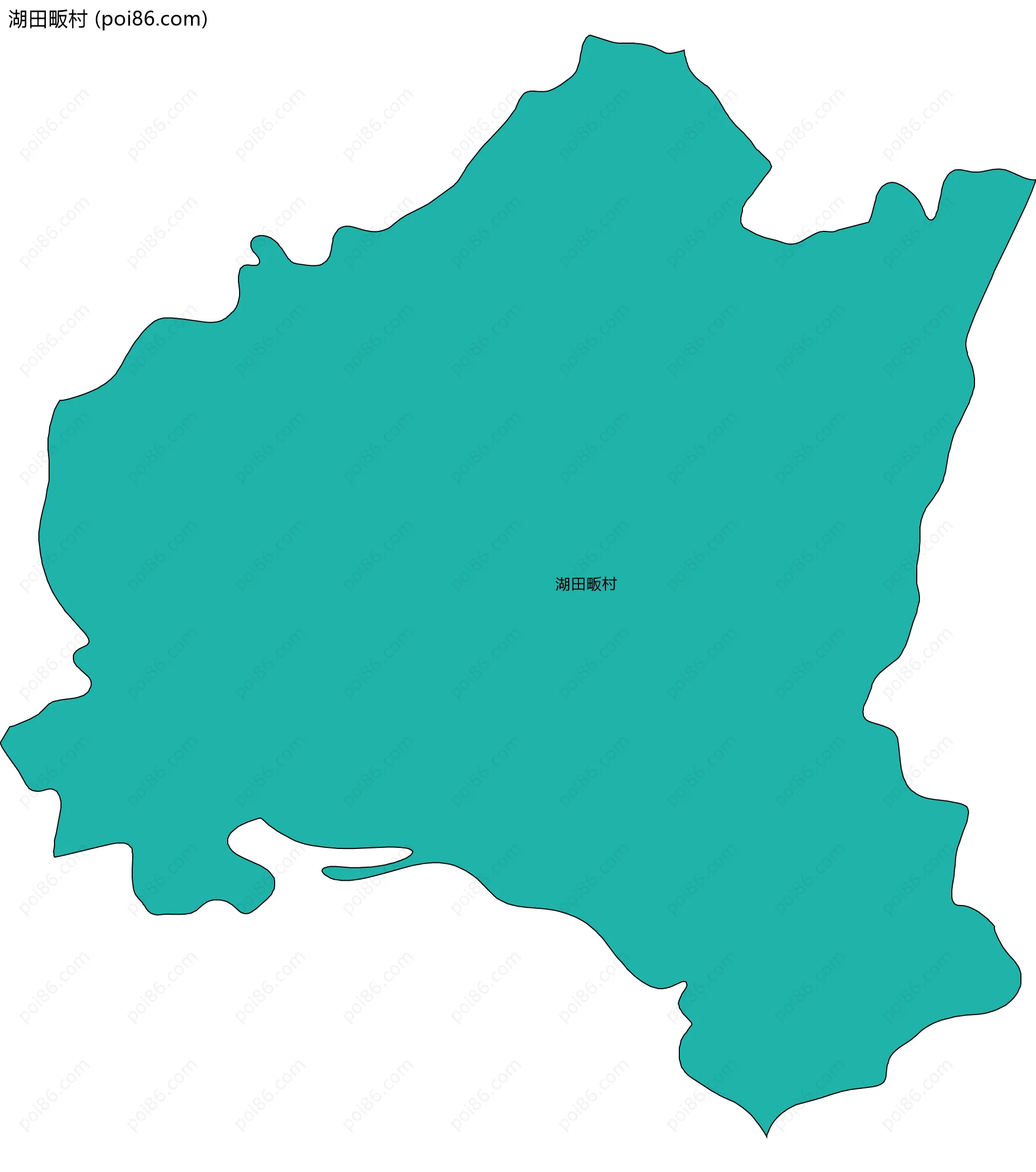 湖田畈村边界地图