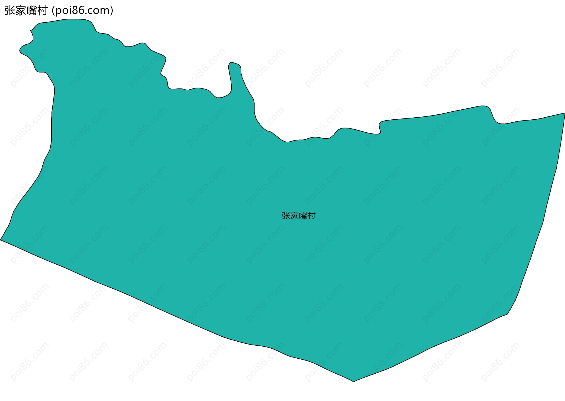 张家嘴村边界地图