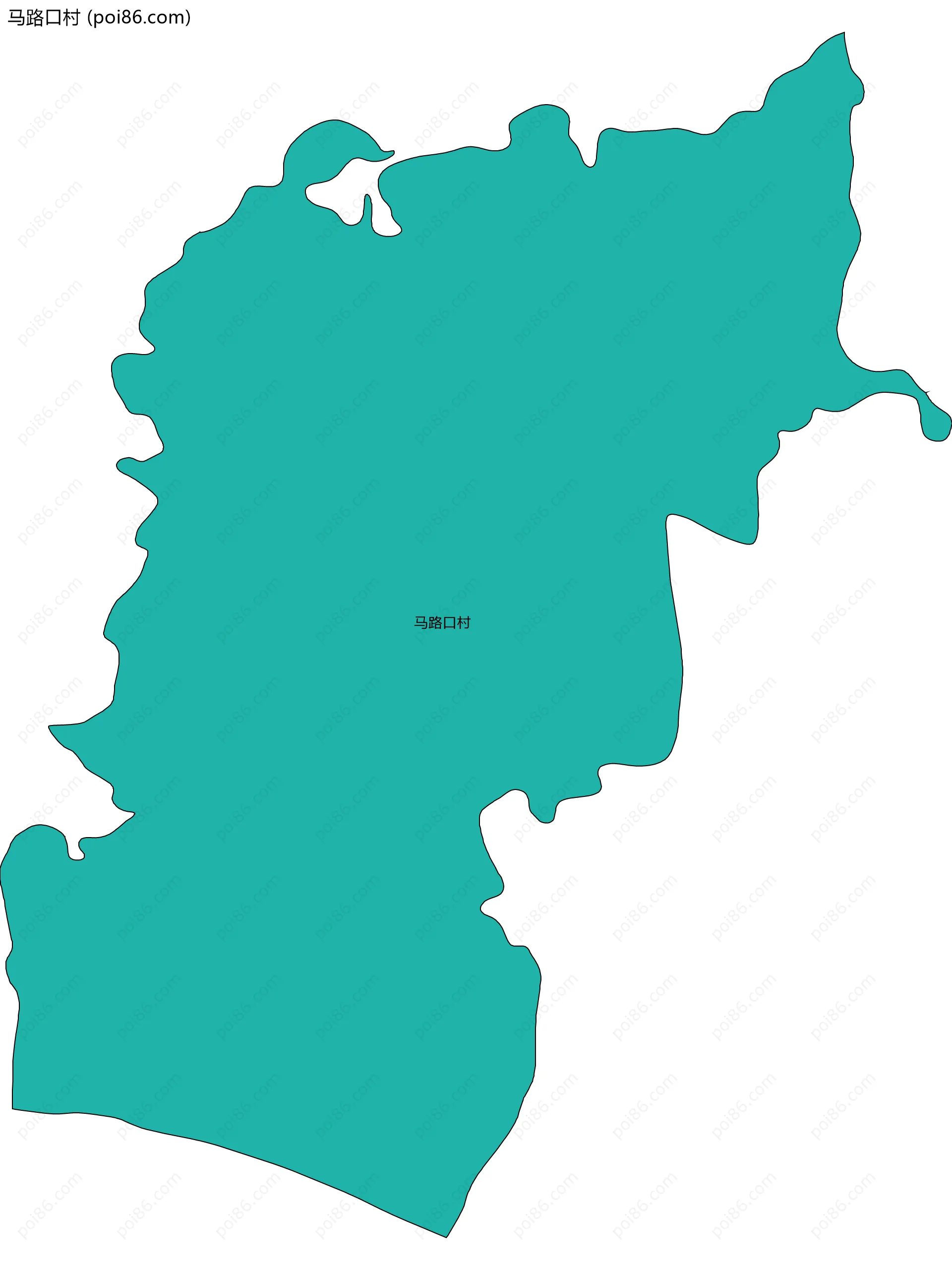 马路口村边界地图