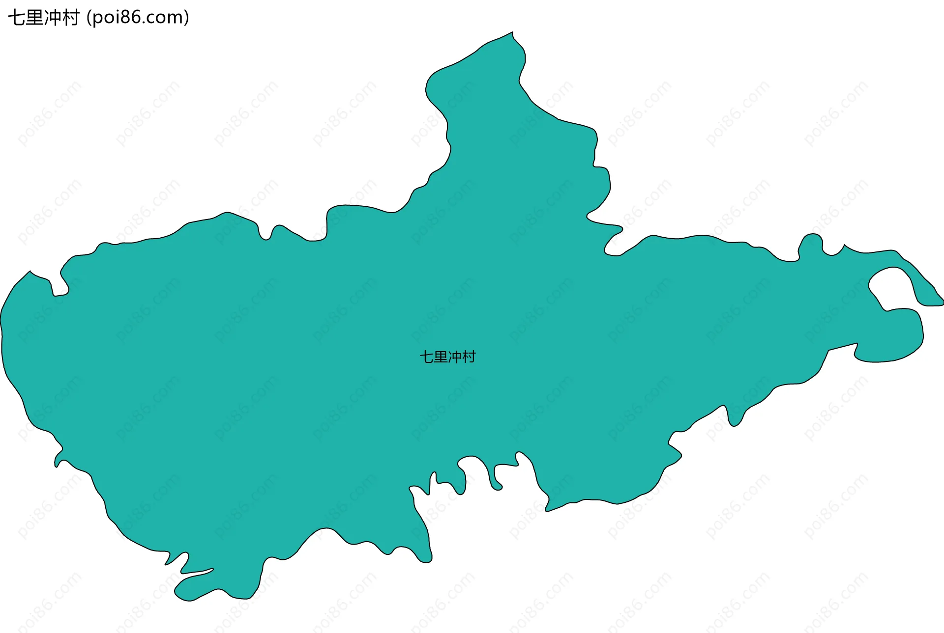 七里冲村边界地图
