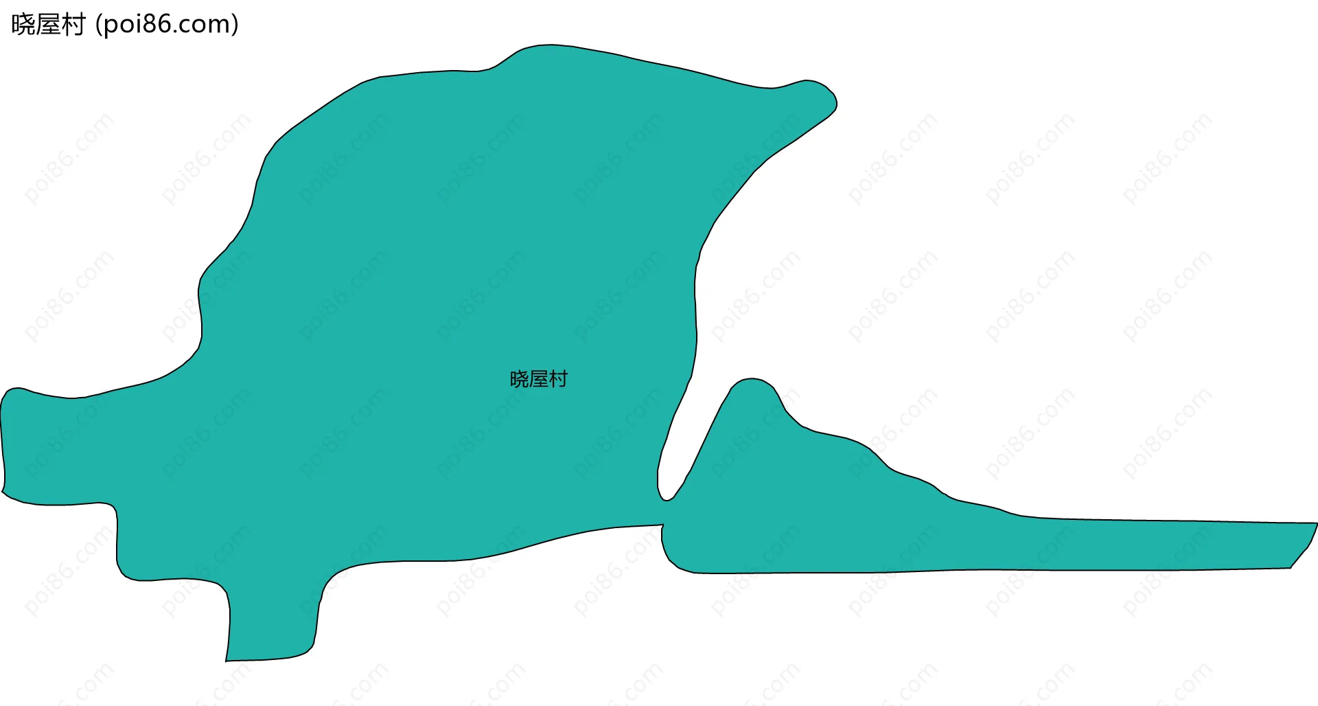 晓屋村边界地图