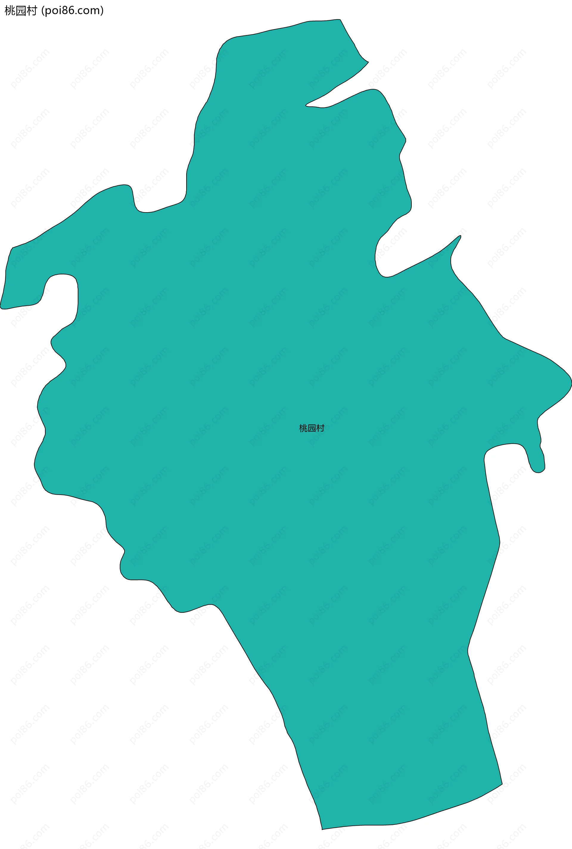 桃园村边界地图