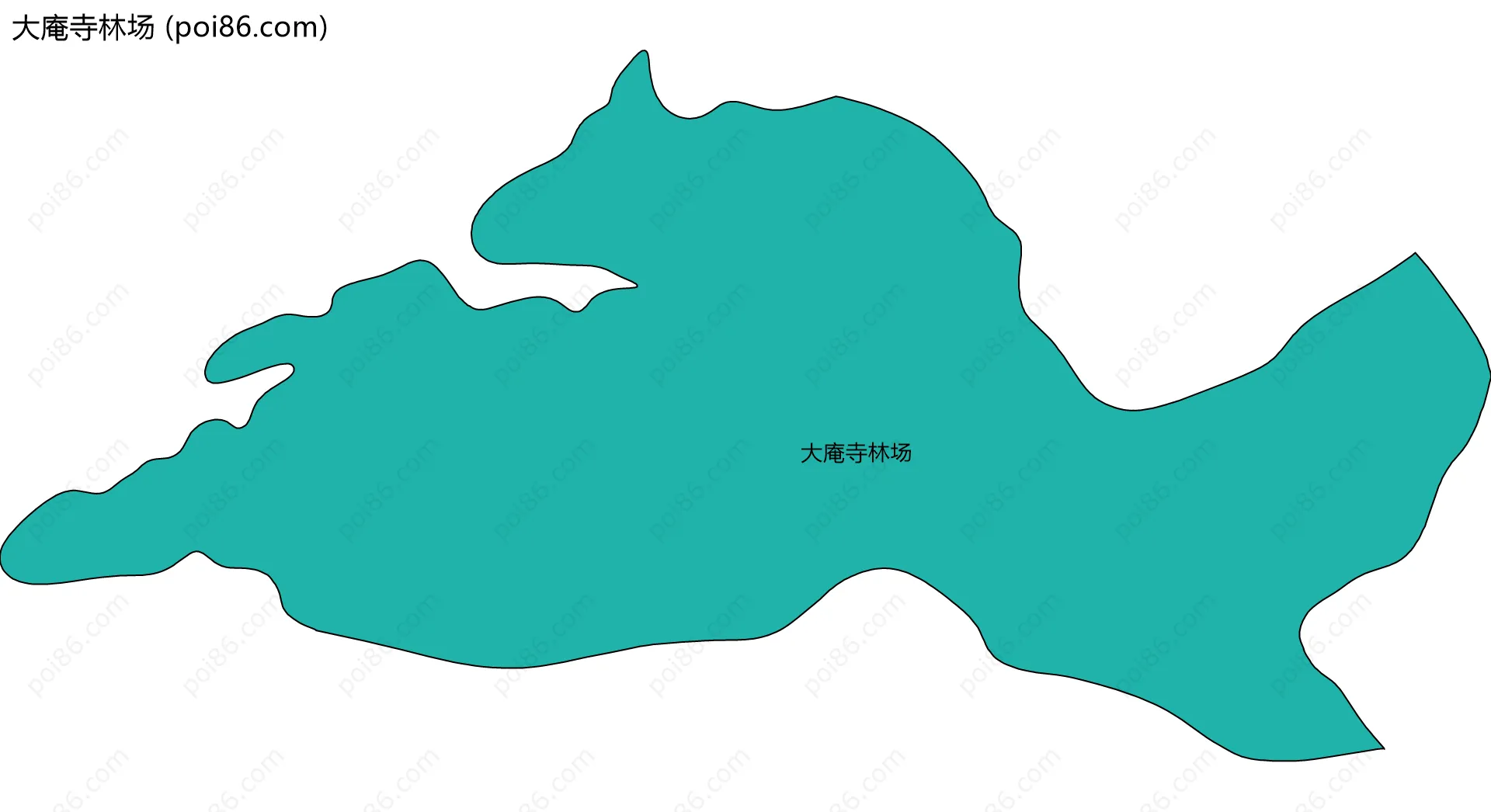 大庵寺林场边界地图