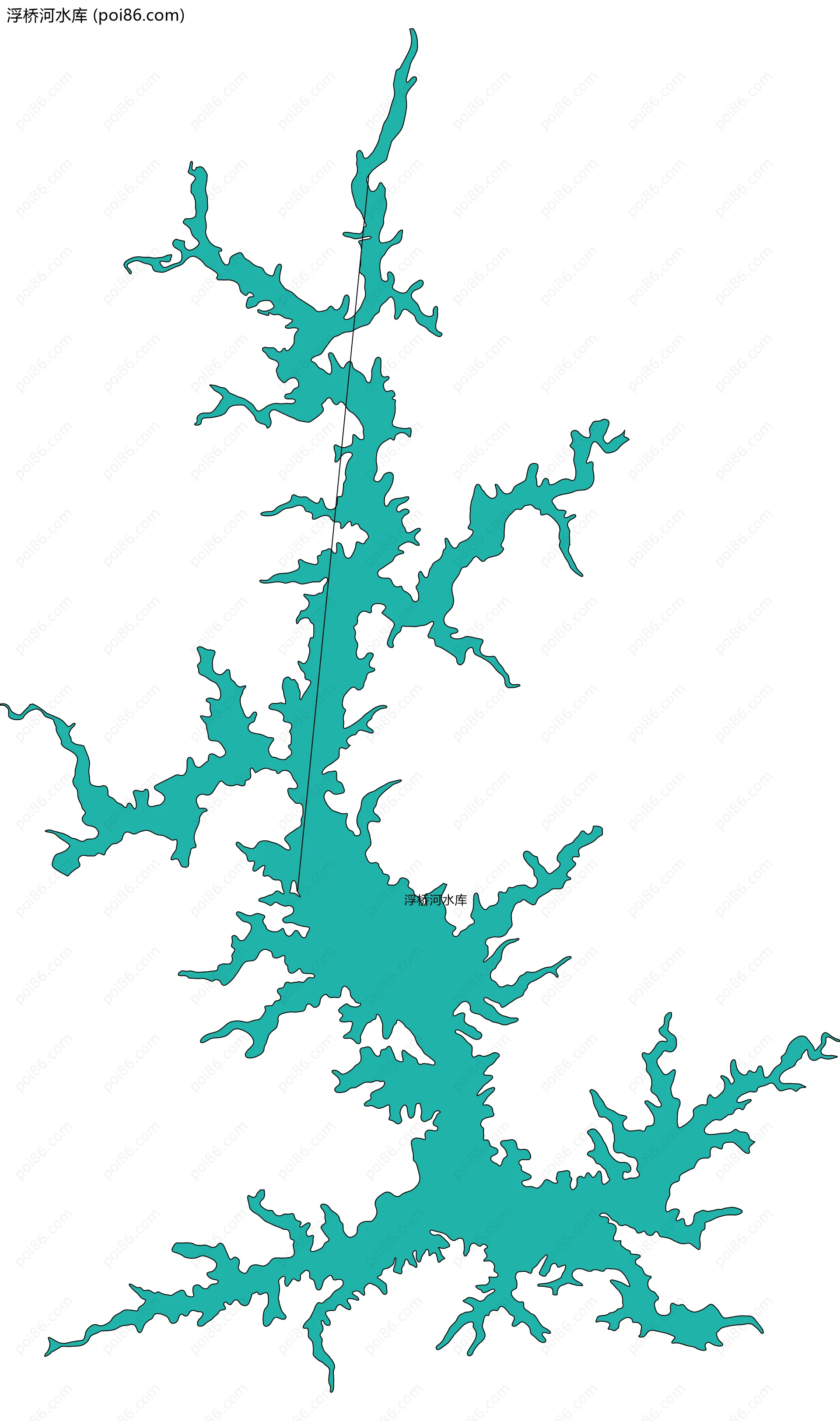 浮桥河水库边界地图