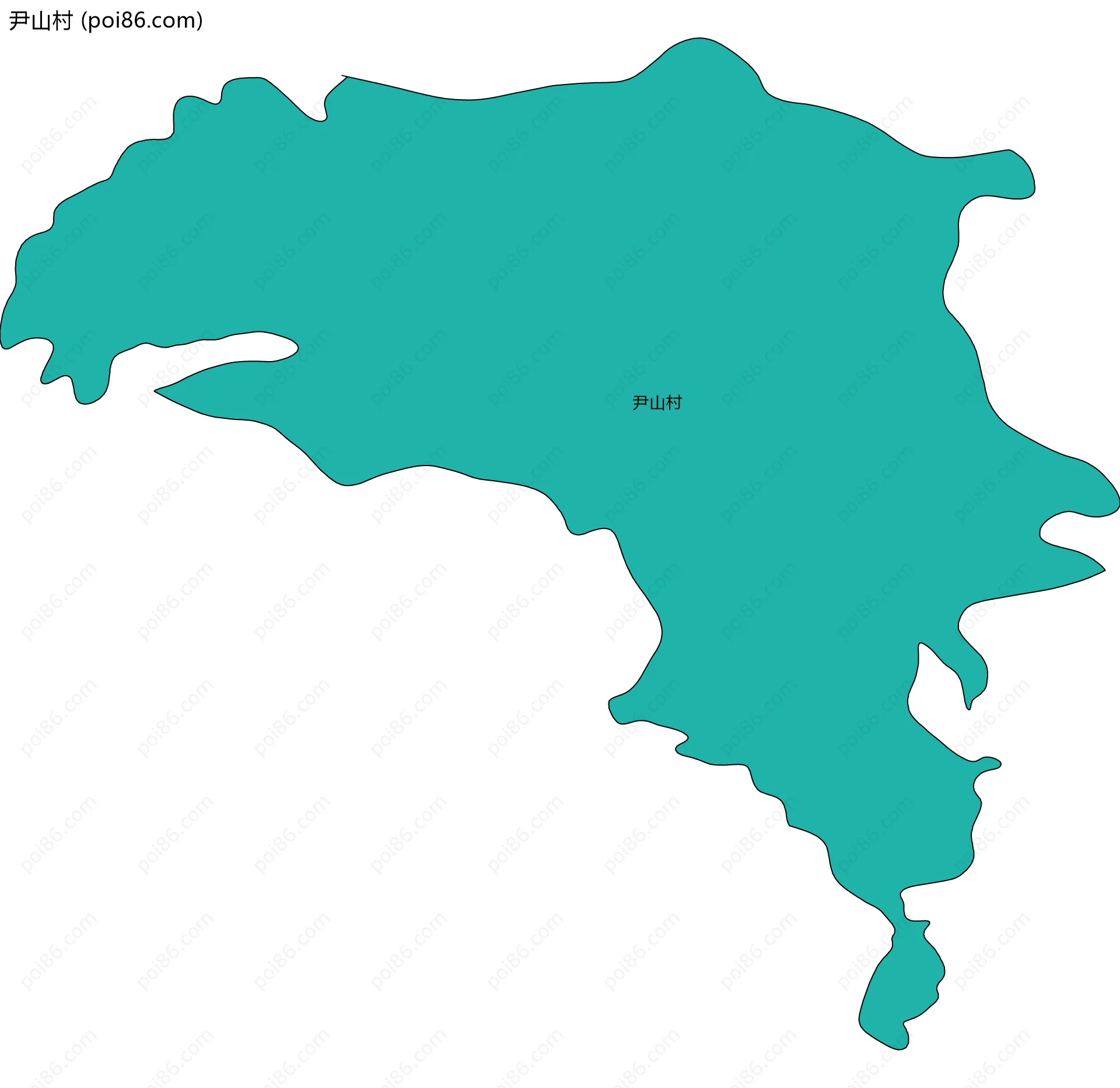 尹山村边界地图