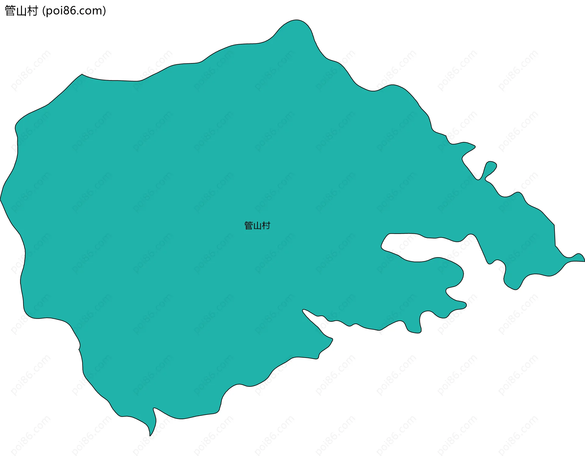 管山村边界地图