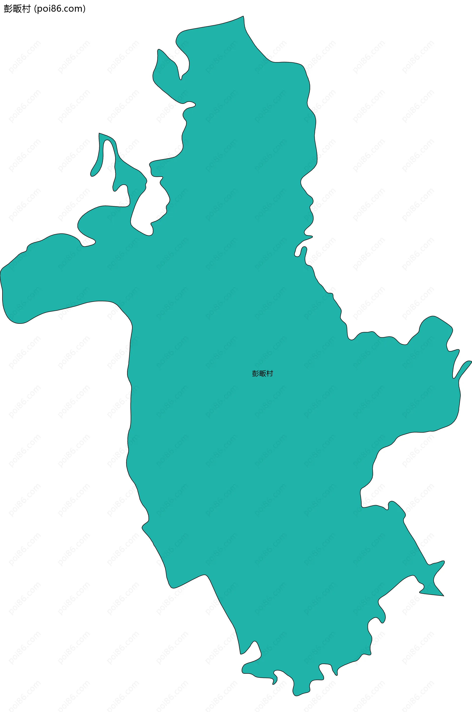 彭畈村边界地图