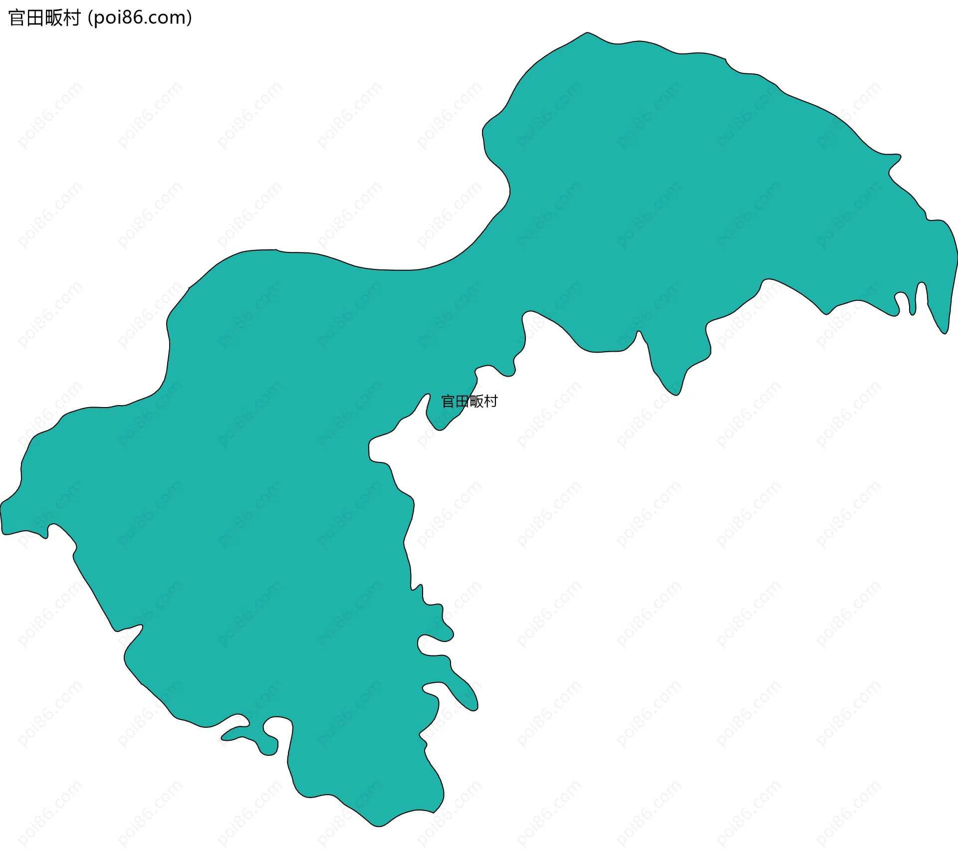 官田畈村边界地图