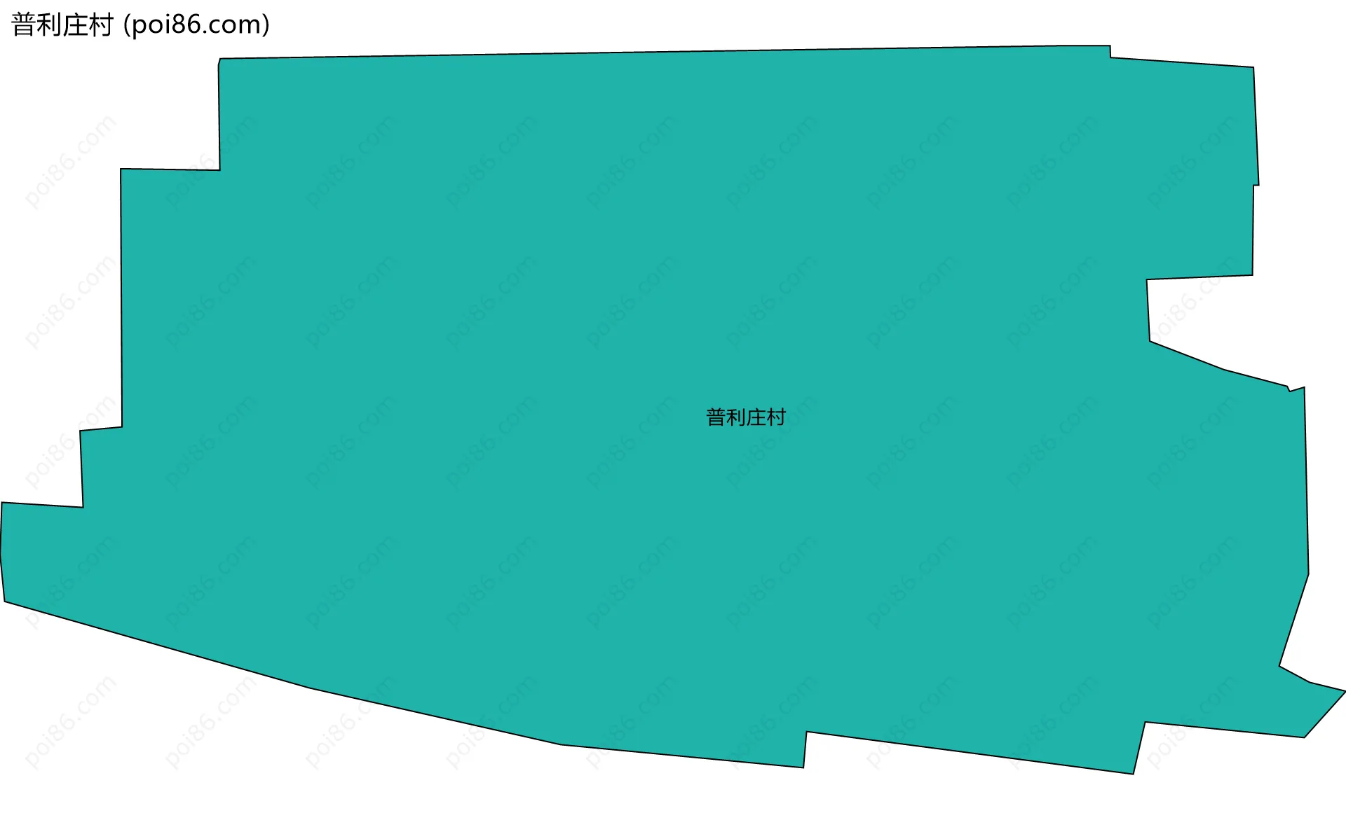 普利庄村边界地图