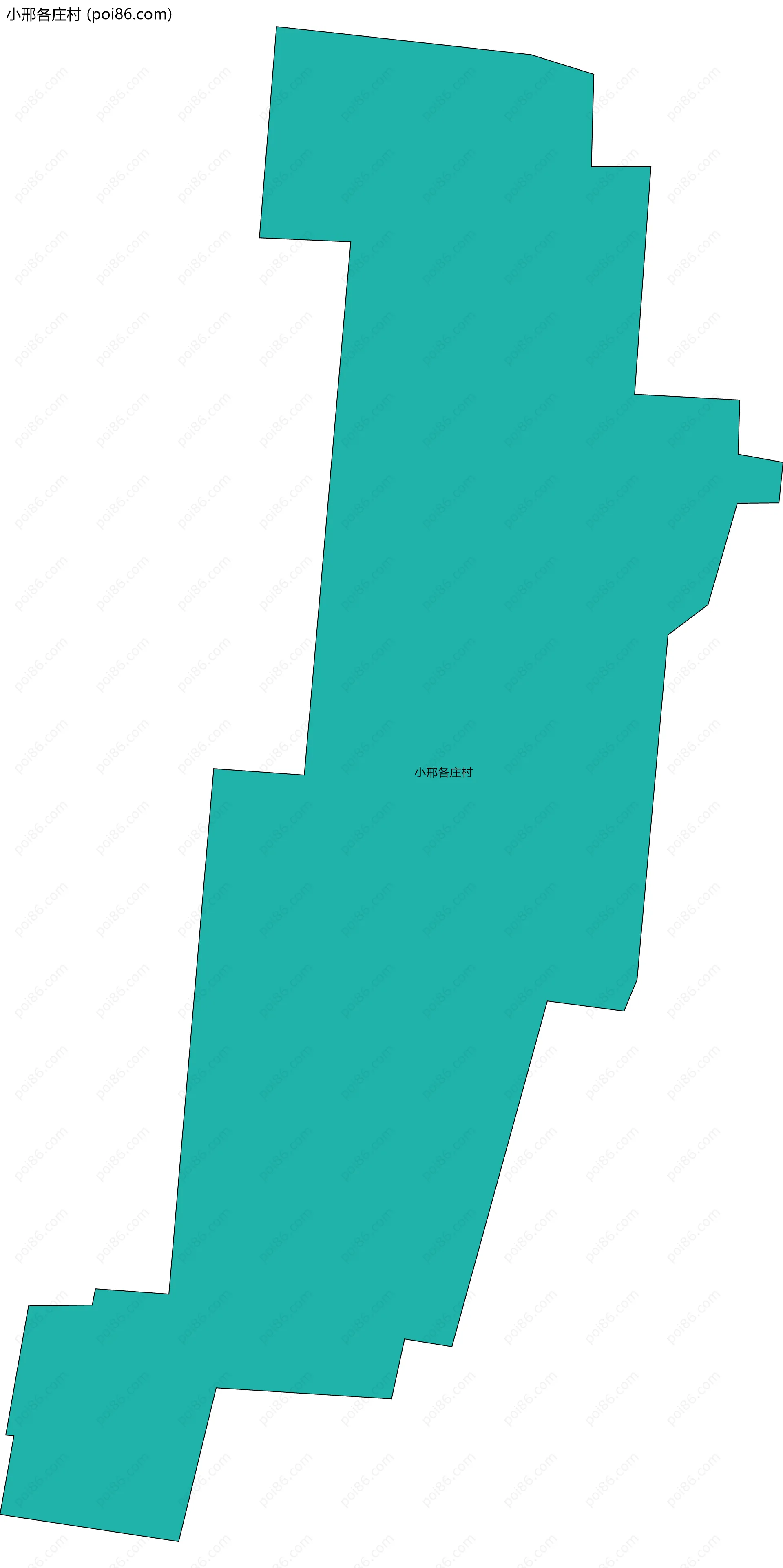 小邢各庄村边界地图