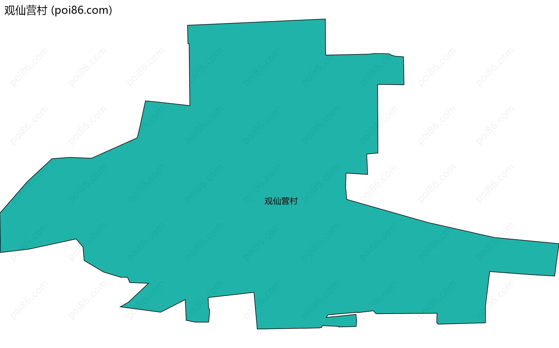 观仙营村边界地图