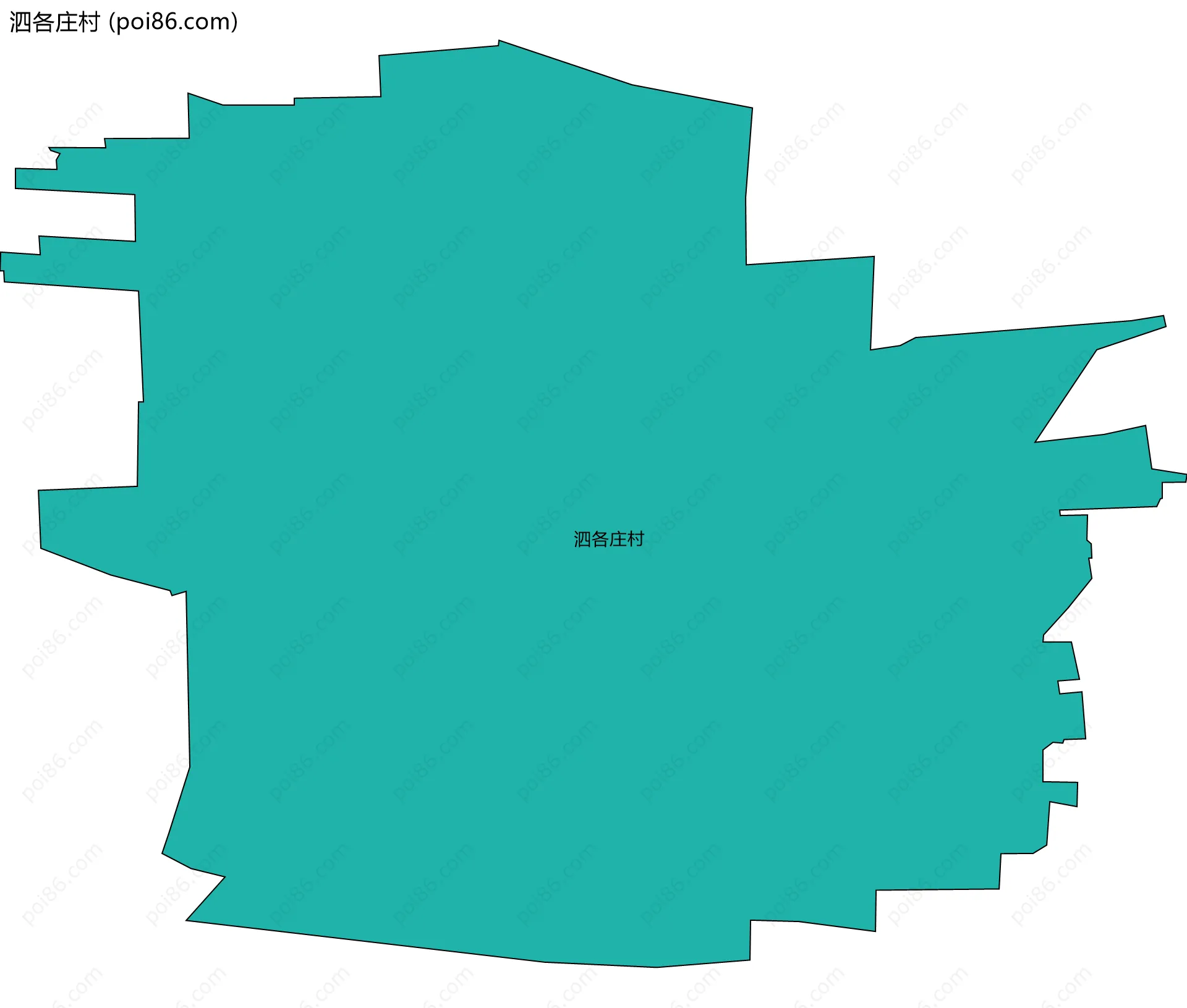 泗各庄村边界地图