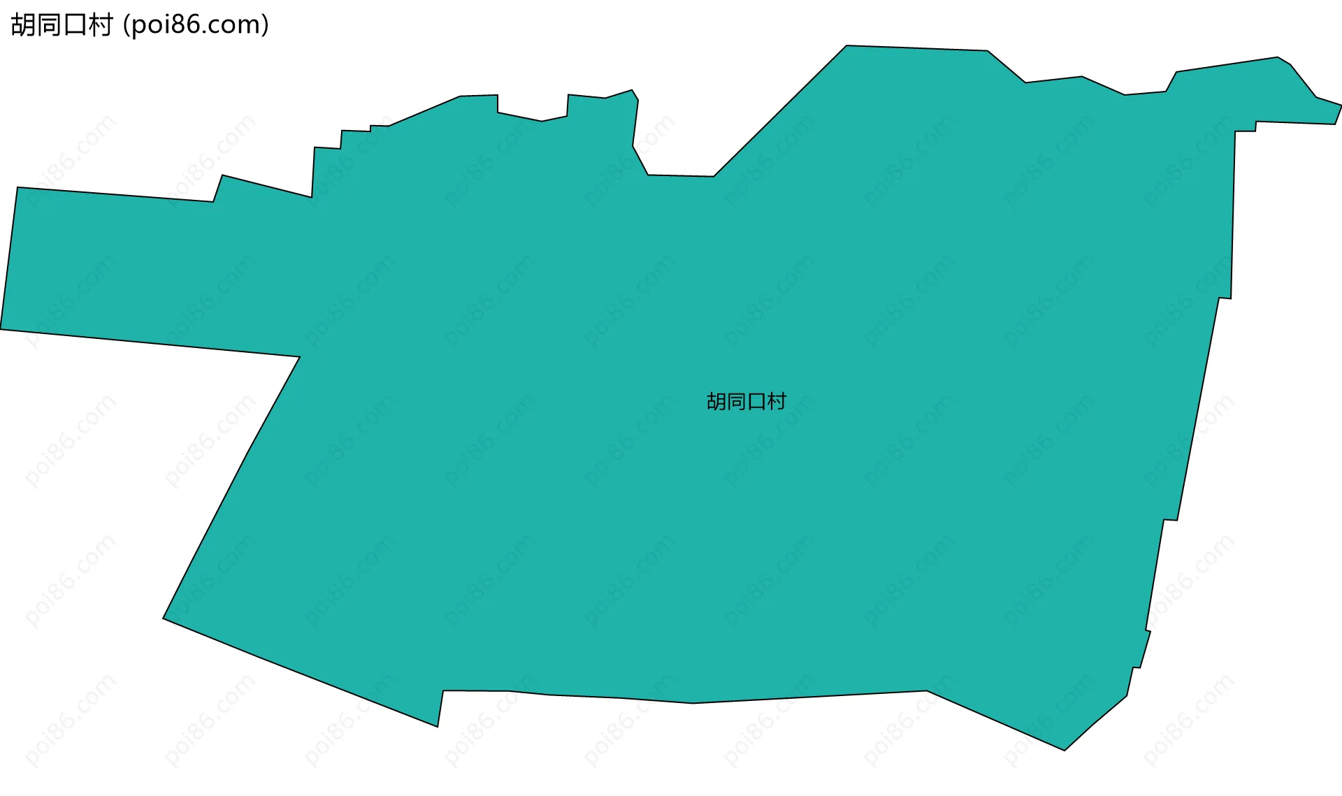 胡同口村边界地图