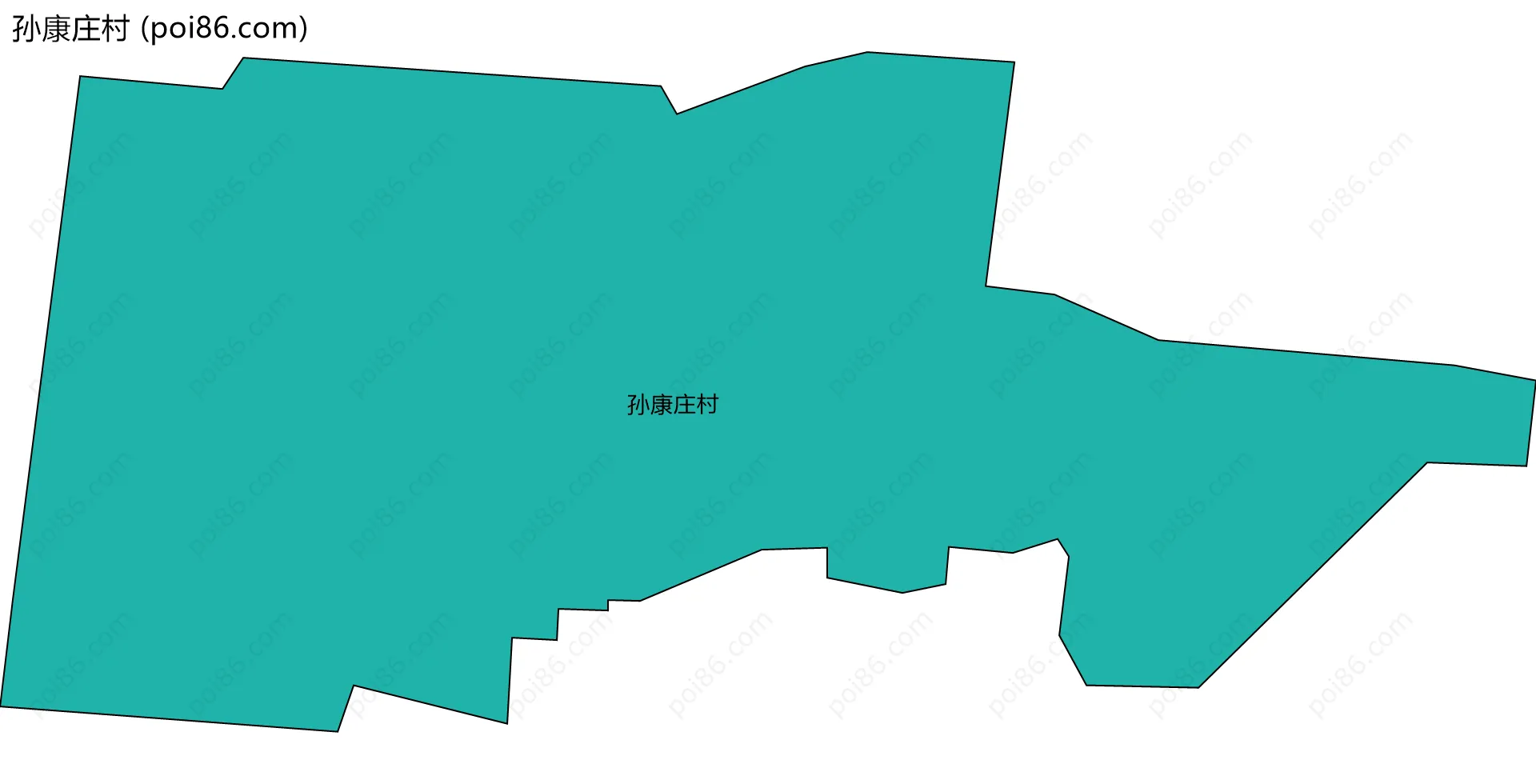 孙康庄村边界地图