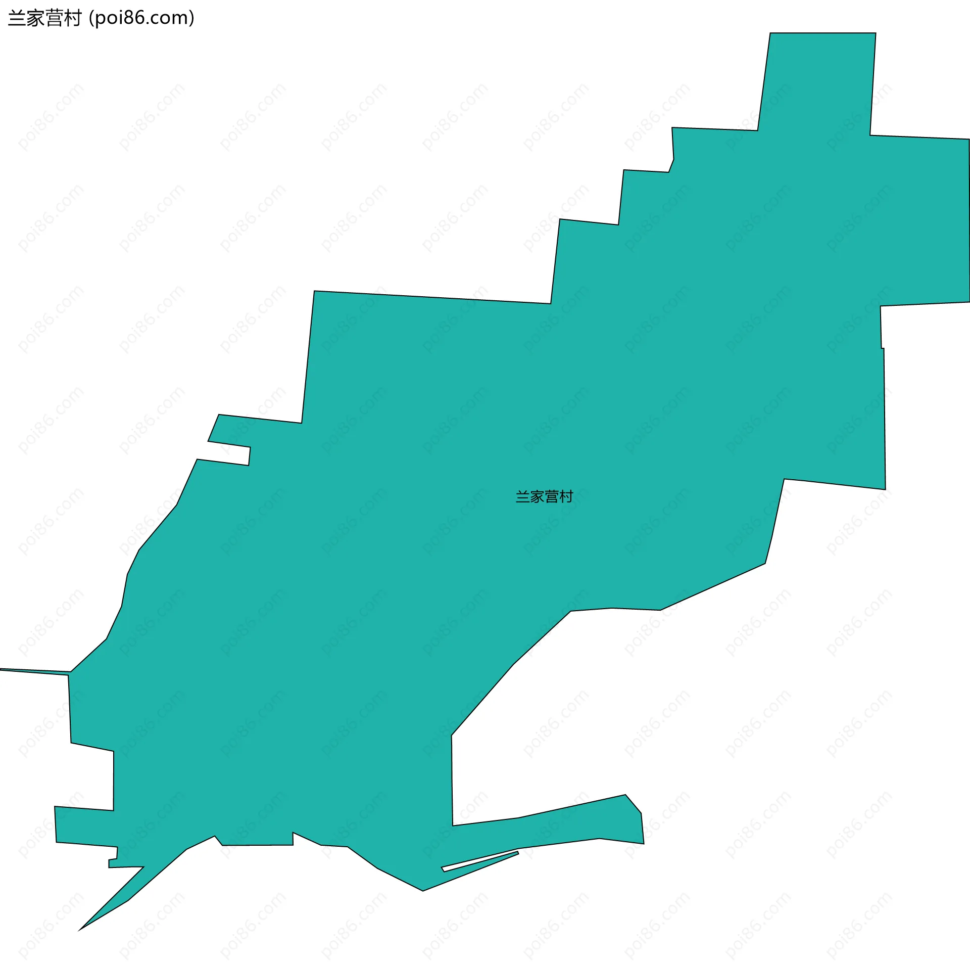 兰家营村边界地图