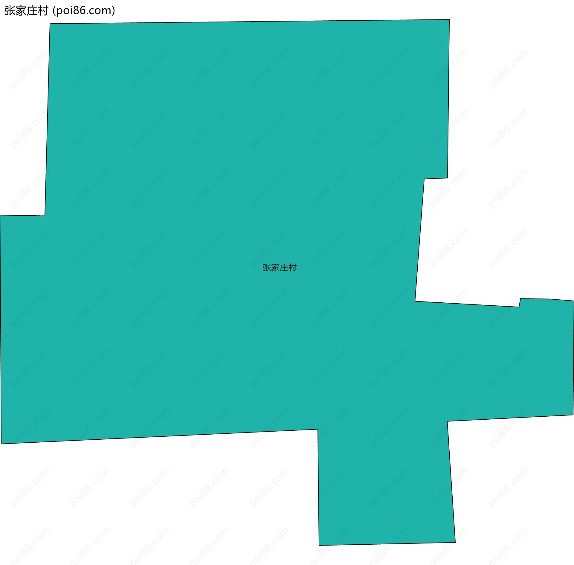 张家庄村边界地图