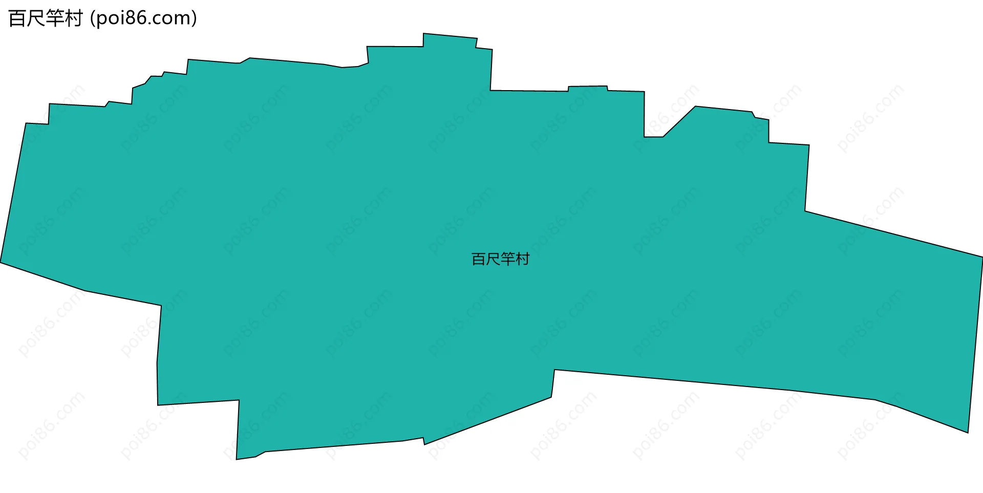 百尺竿村边界地图