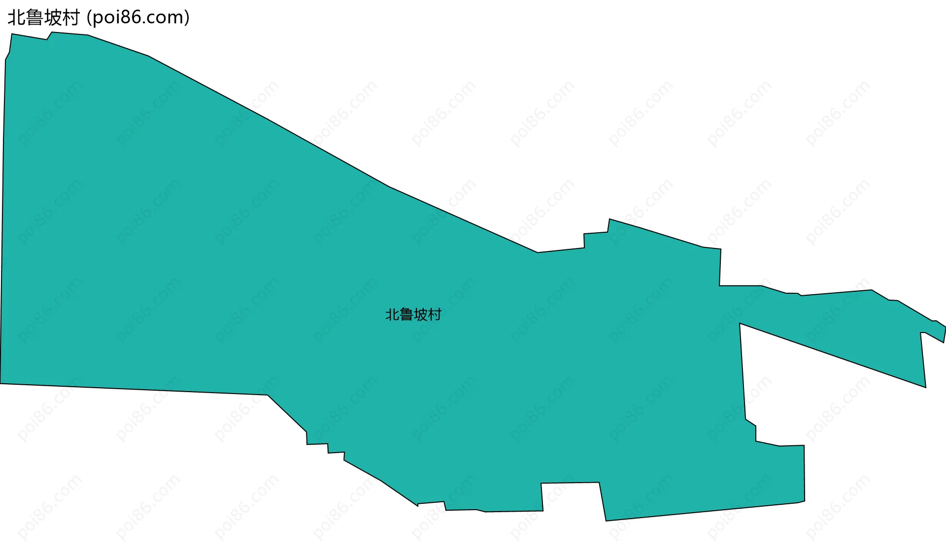 北鲁坡村边界地图