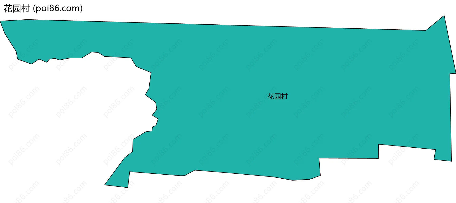 花园村边界地图