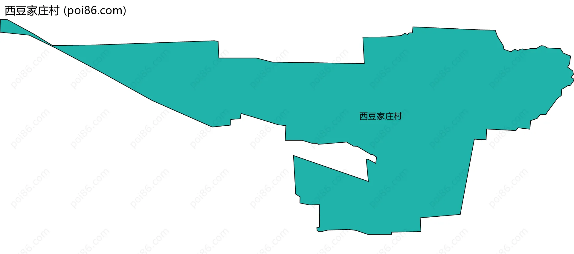 西豆家庄村边界地图