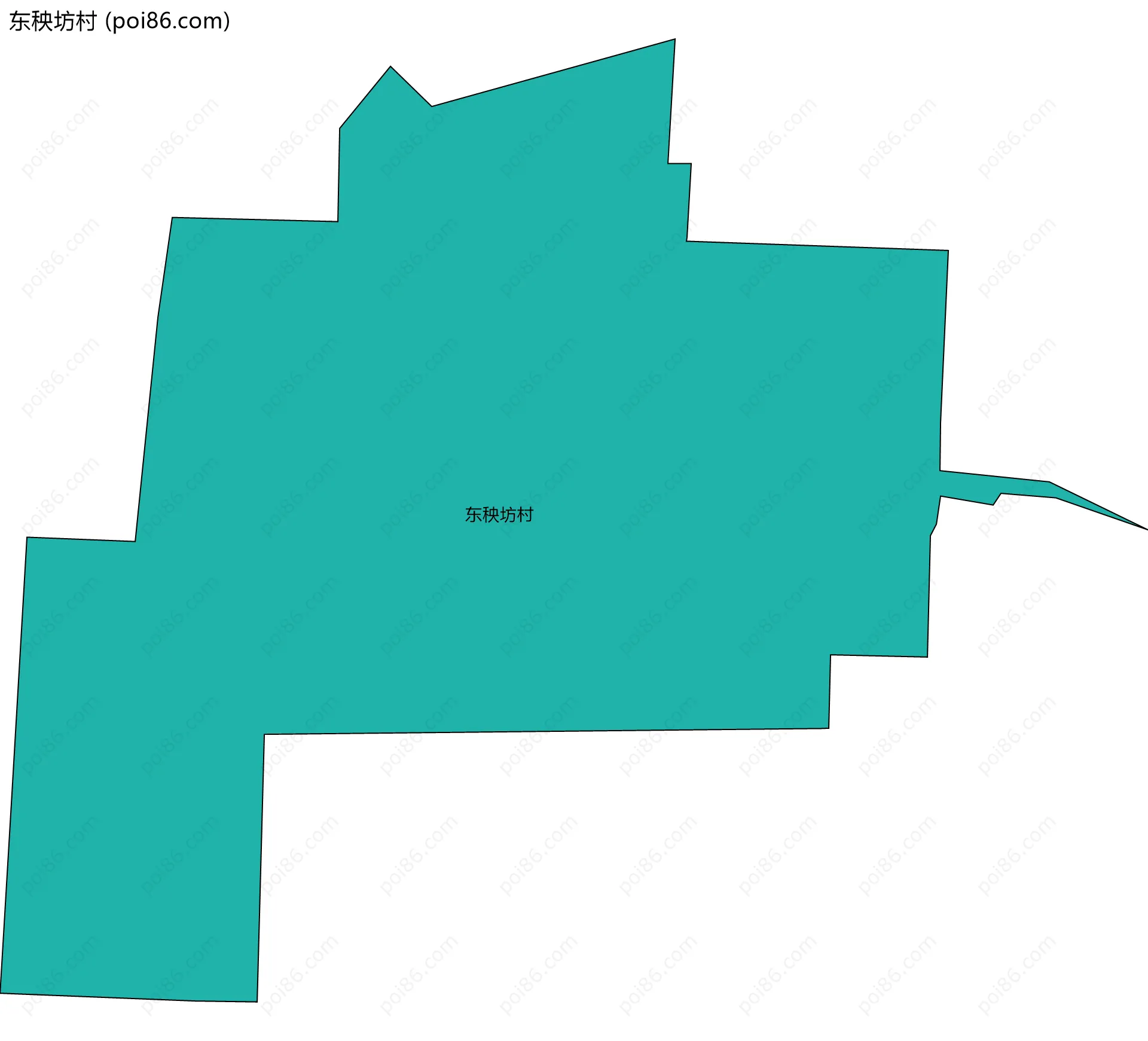 东秧坊村边界地图