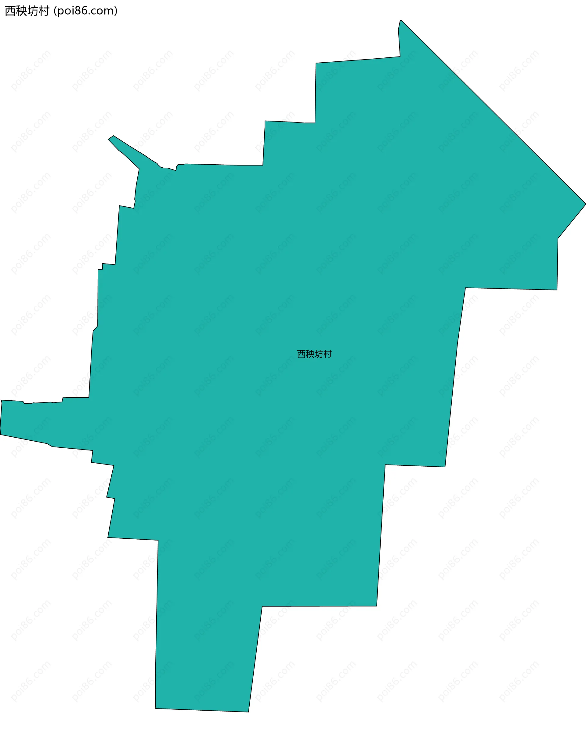 西秧坊村边界地图