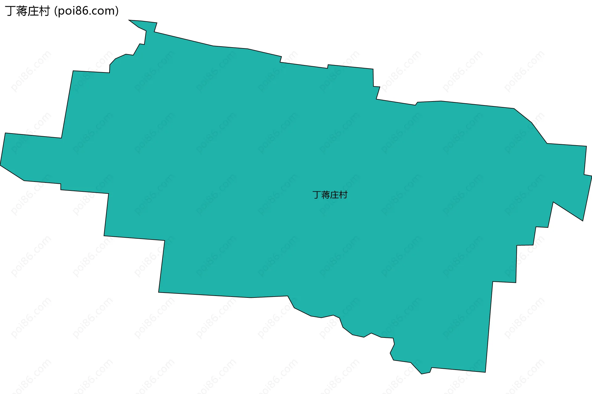 丁蒋庄村边界地图