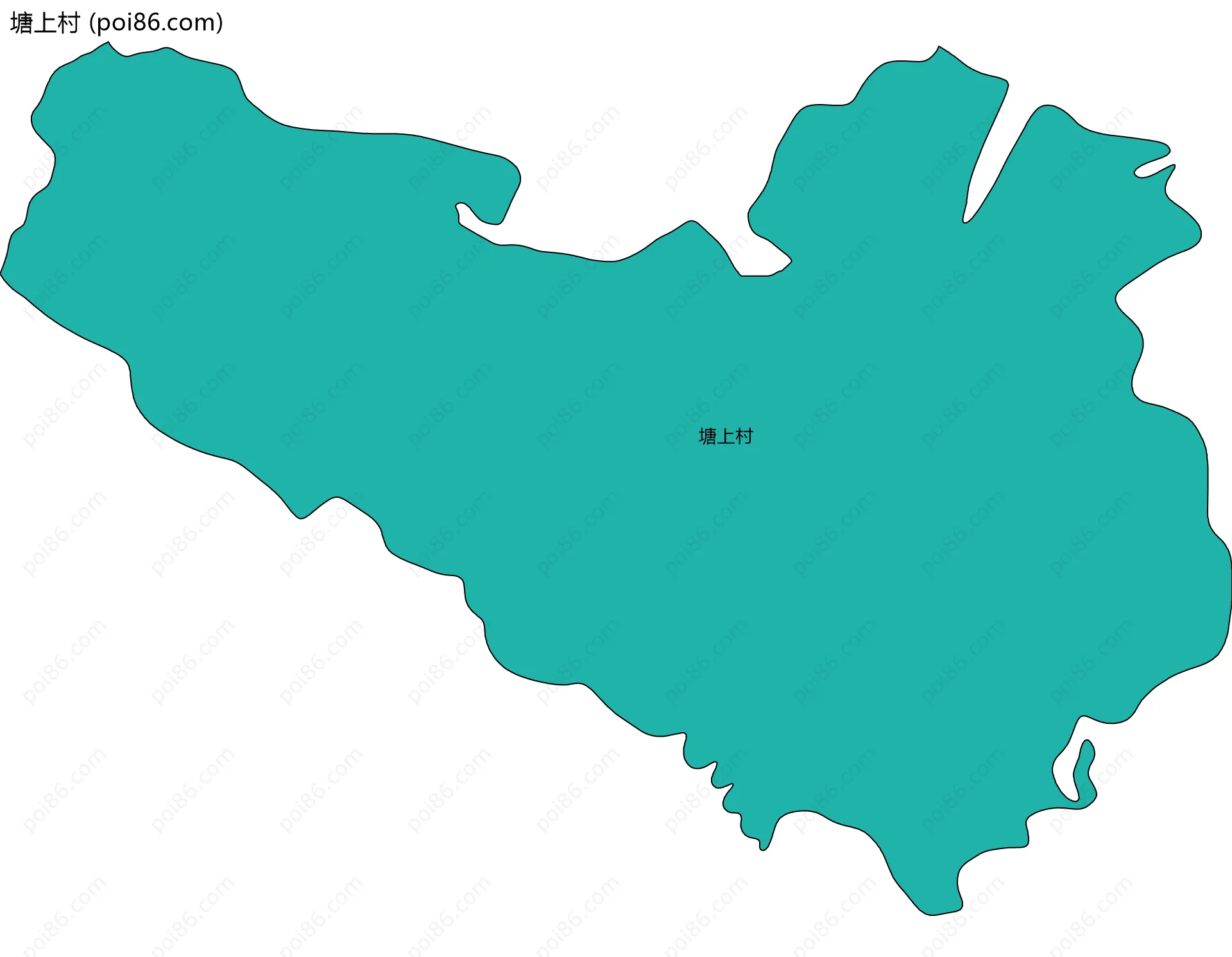 塘上村边界地图