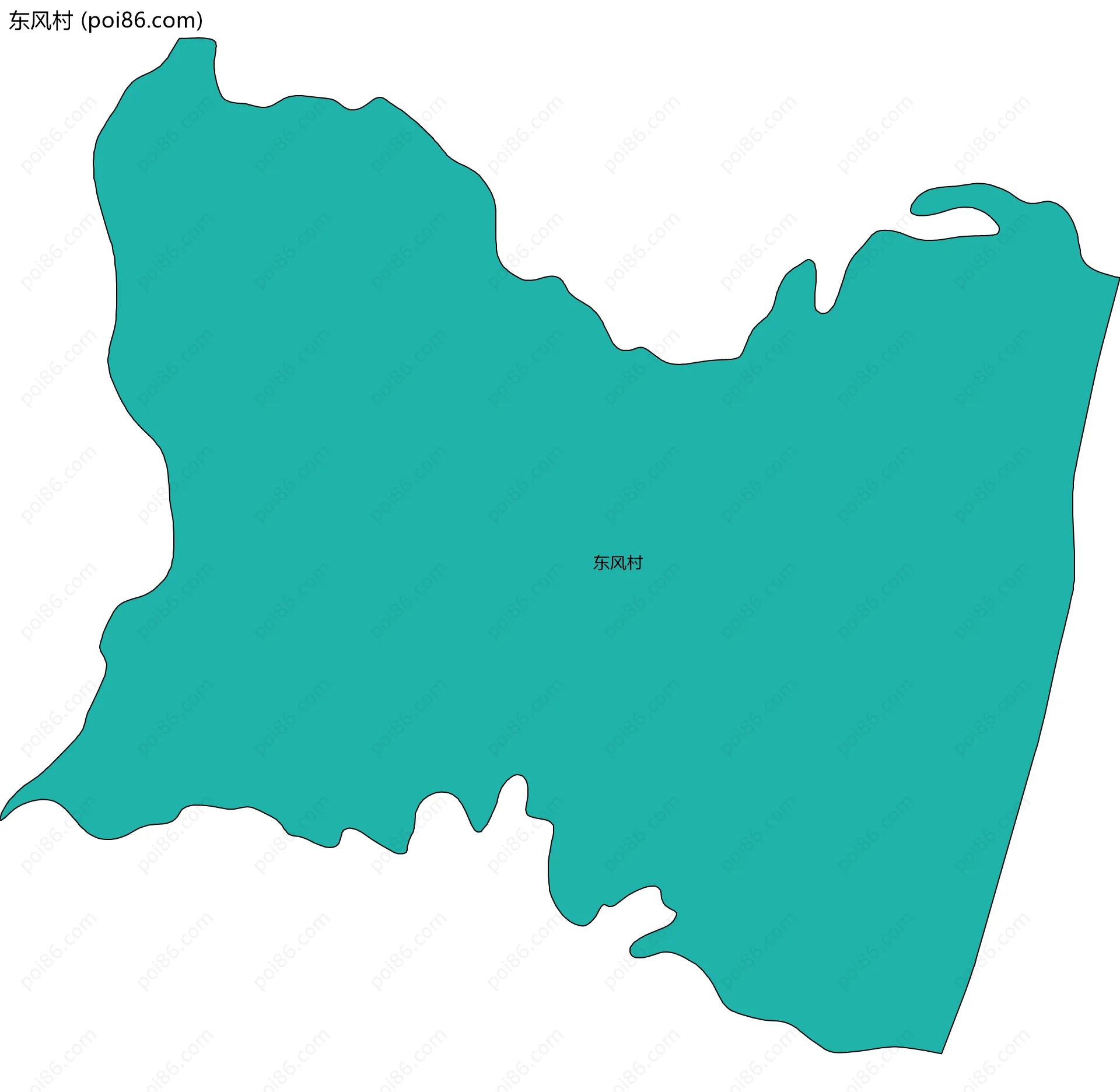 东风村边界地图