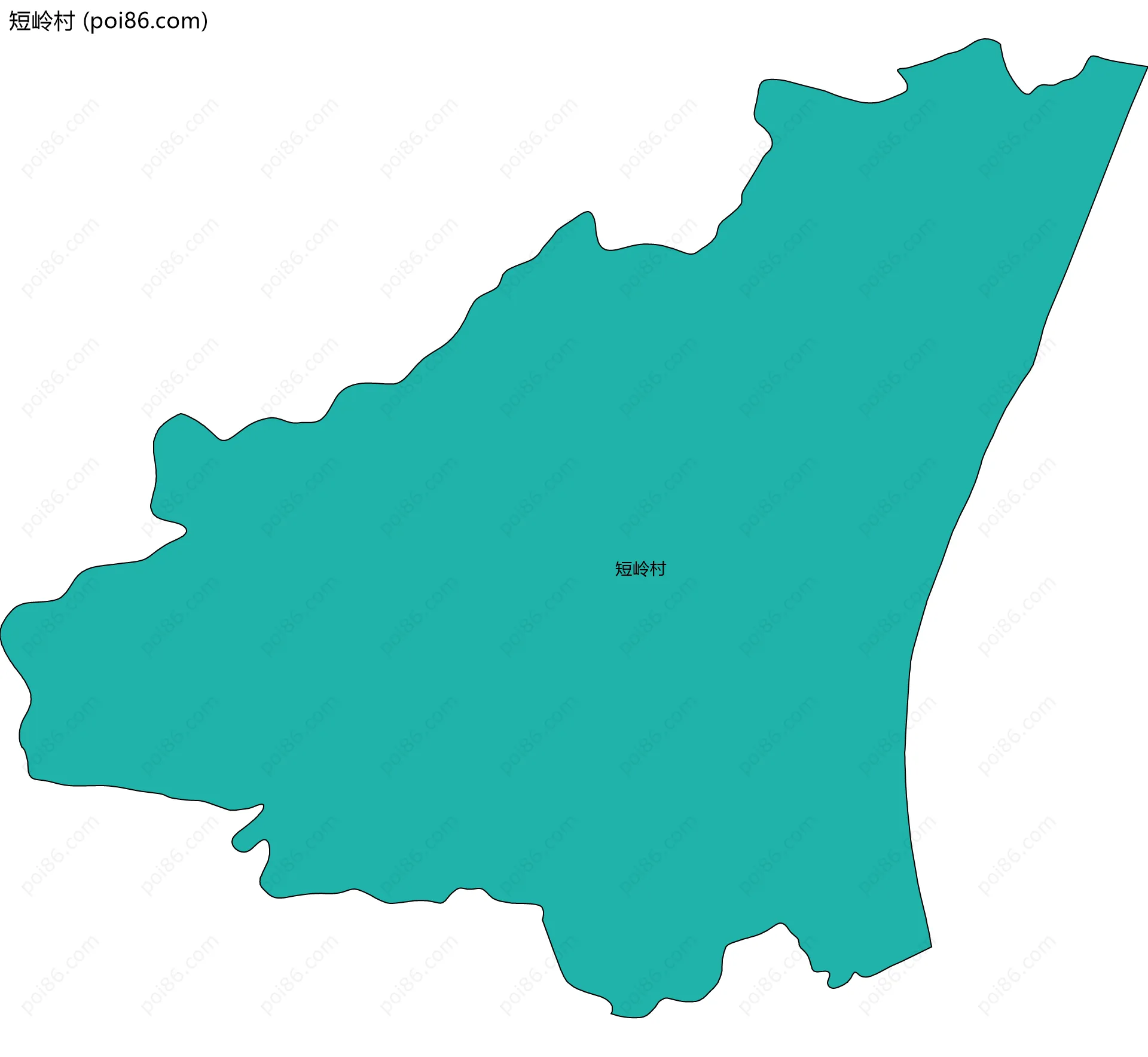 短岭村边界地图