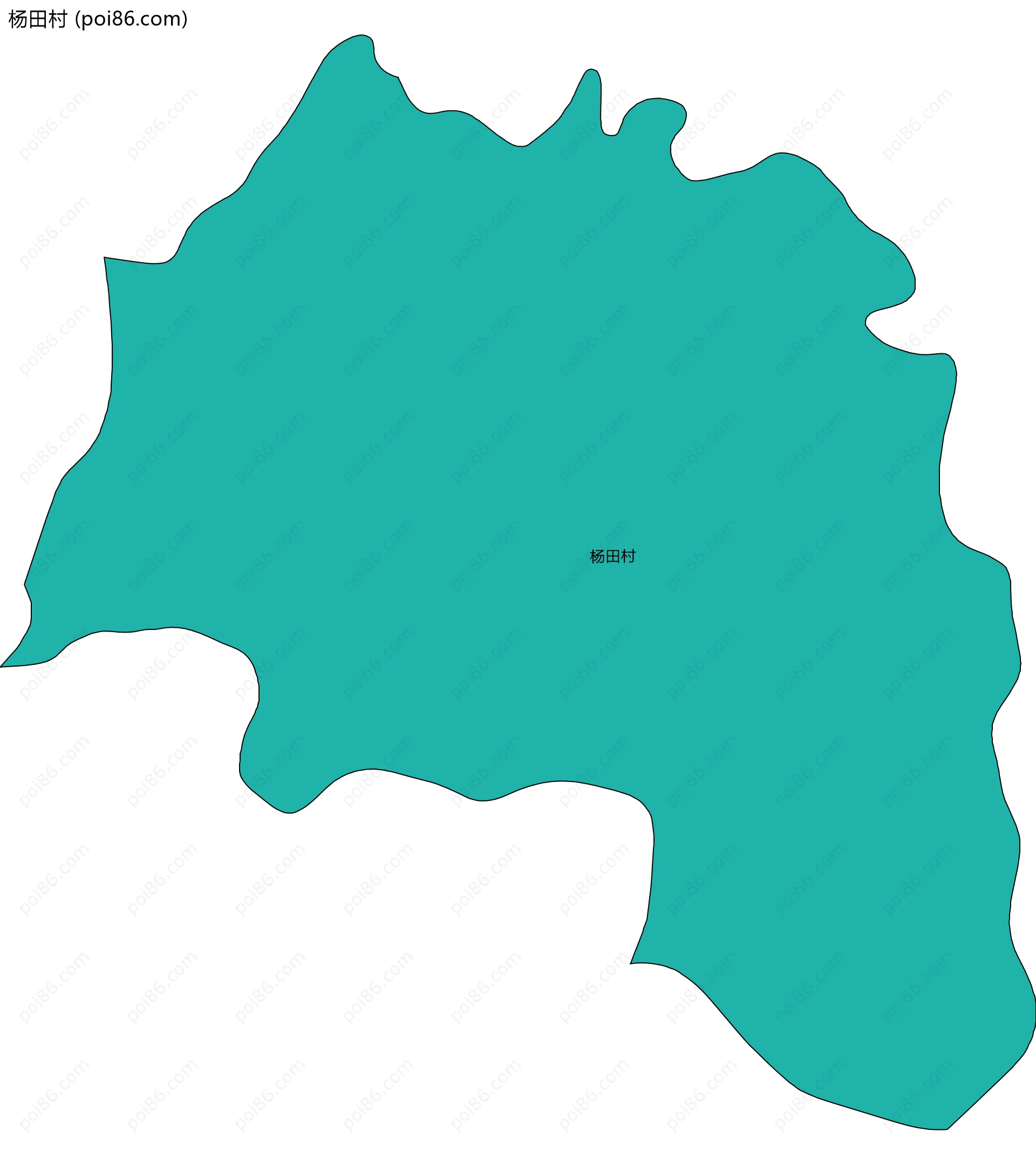 杨田村边界地图