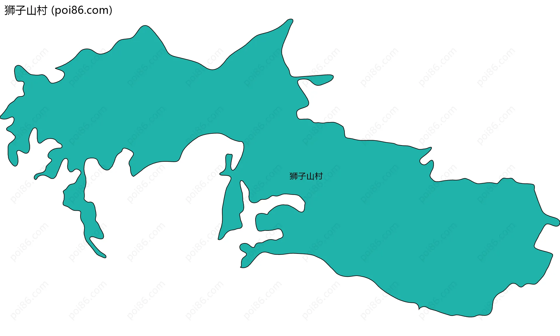 狮子山村边界地图