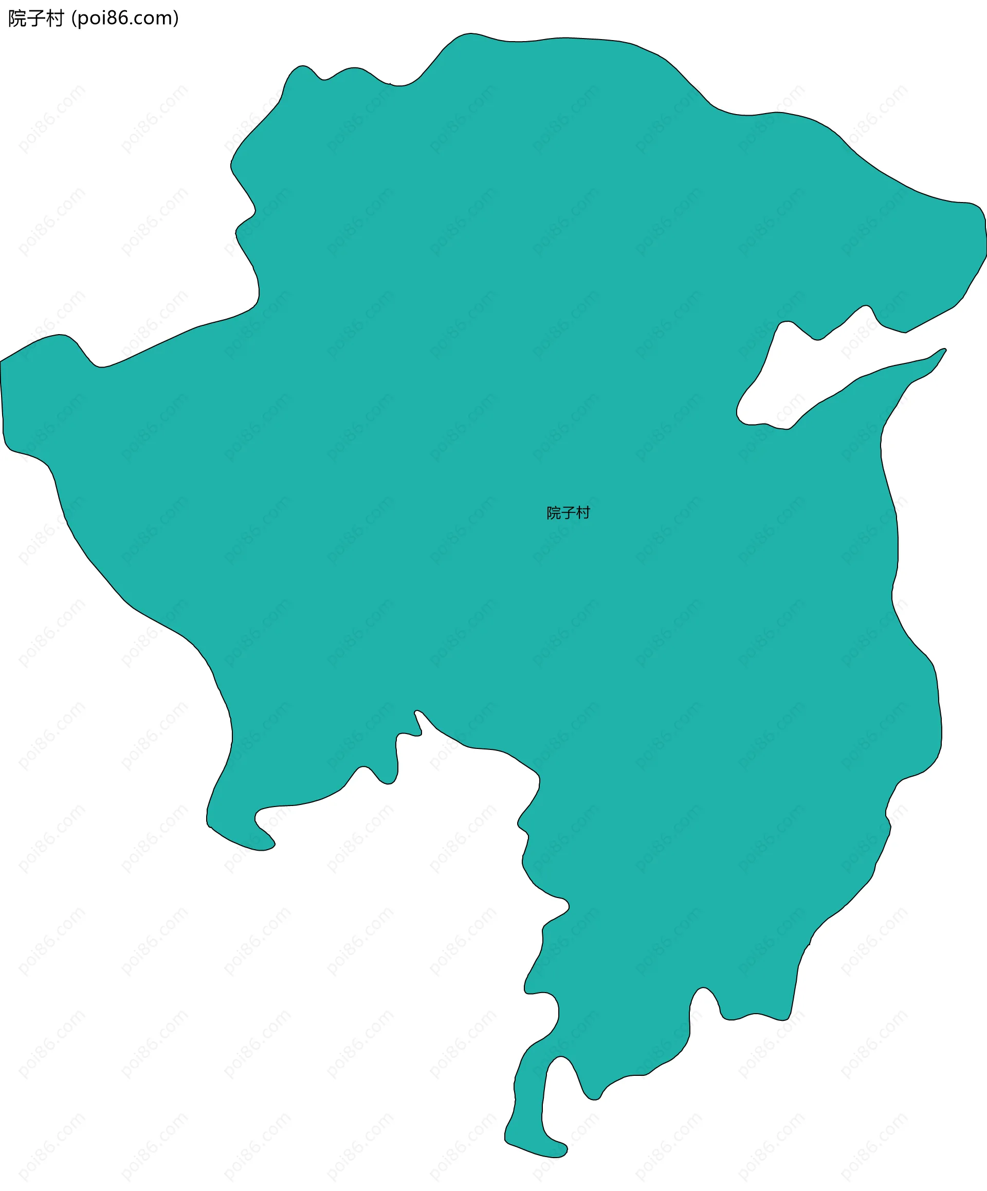 院子村边界地图
