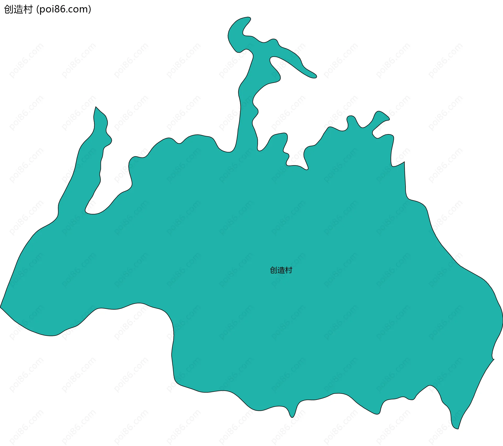 创造村边界地图