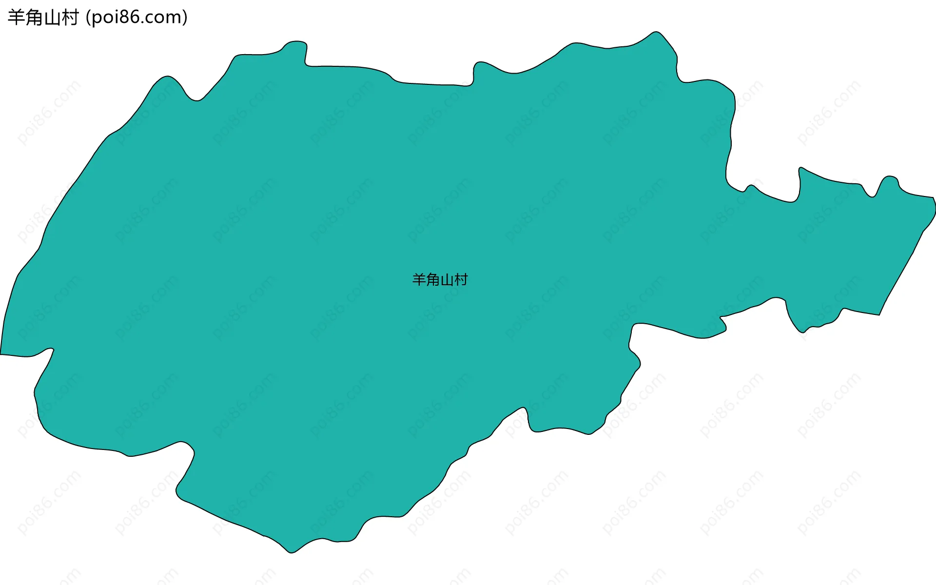 羊角山村边界地图