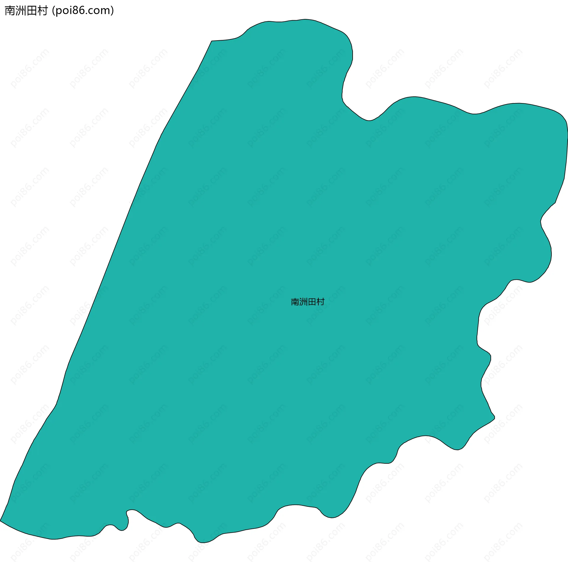 南洲田村边界地图