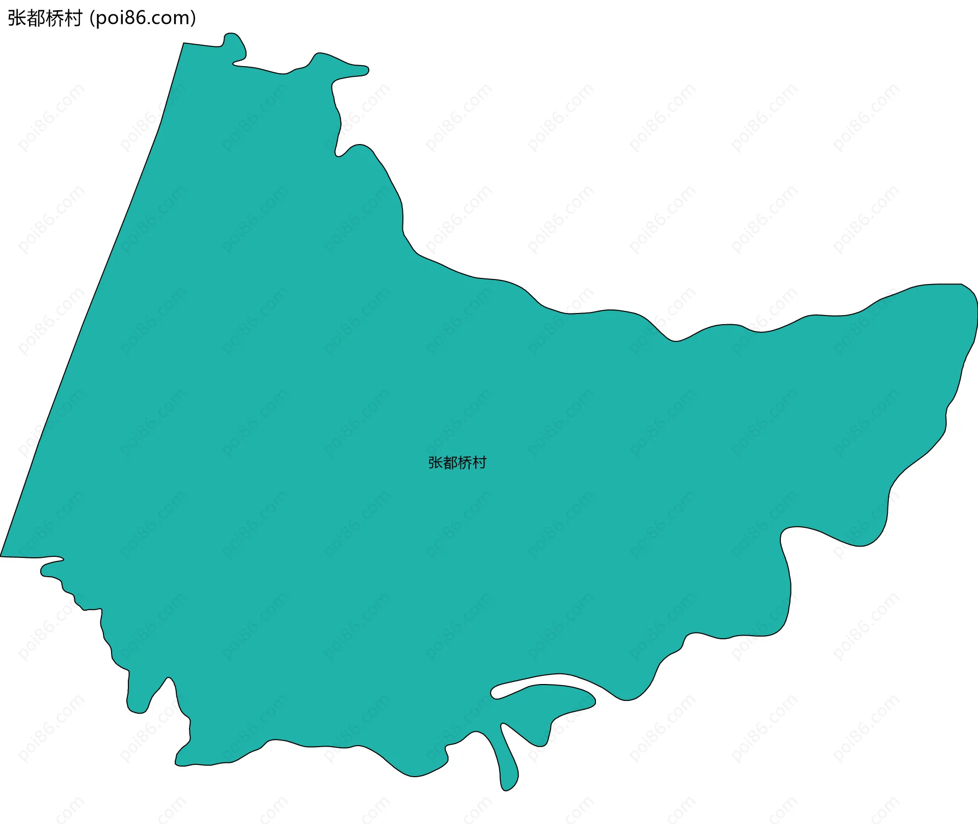 张都桥村边界地图