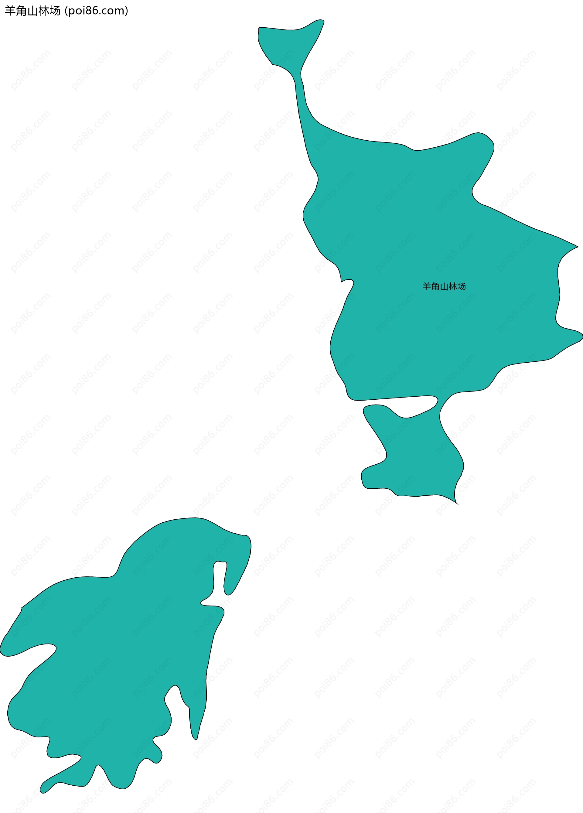 羊角山林场边界地图