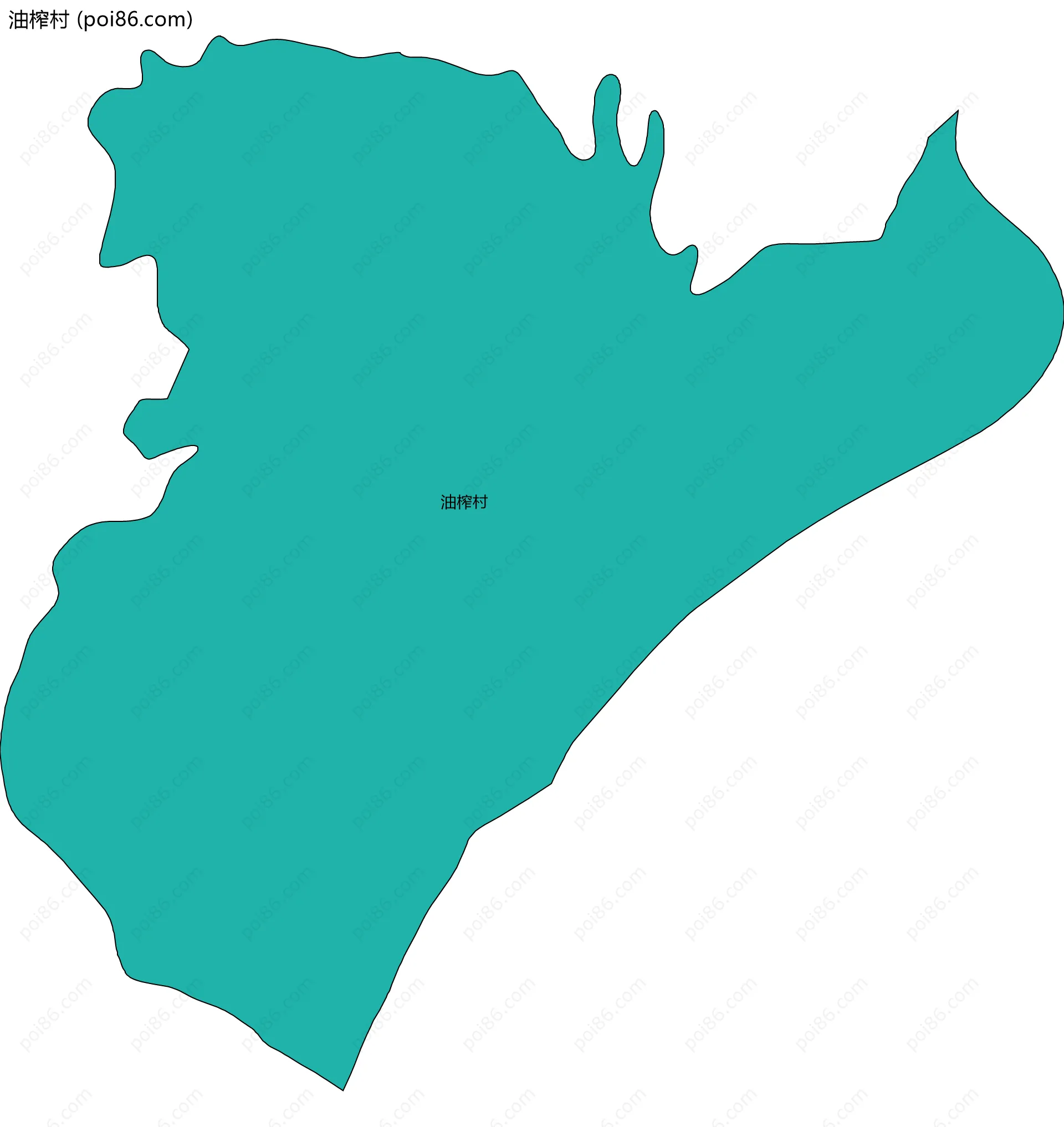 油榨村边界地图