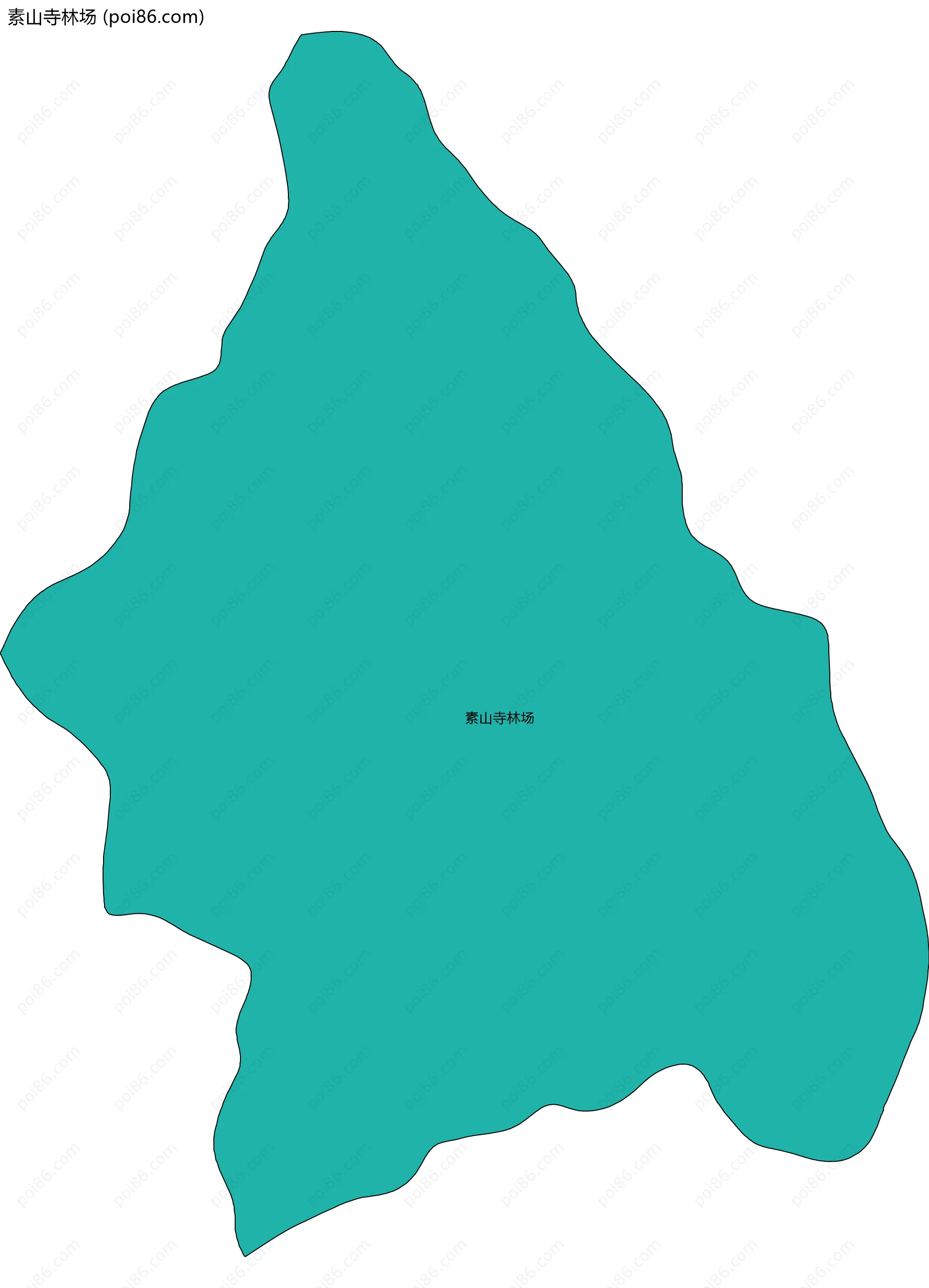 素山寺林场边界地图