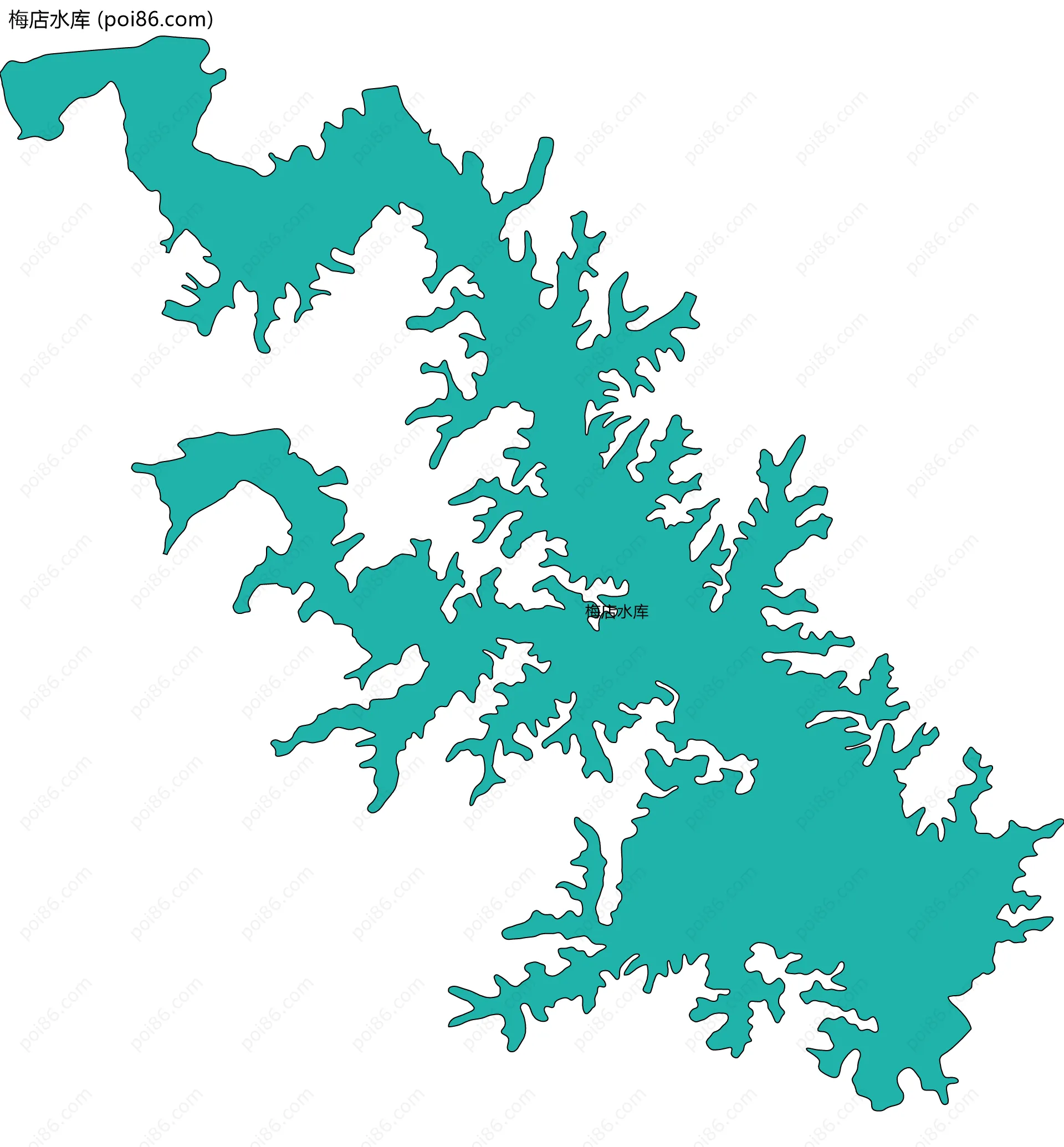 梅店水库边界地图