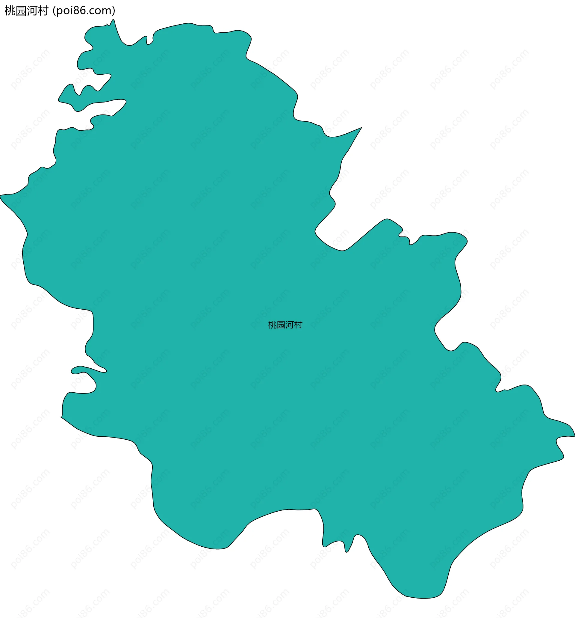 桃园河村边界地图