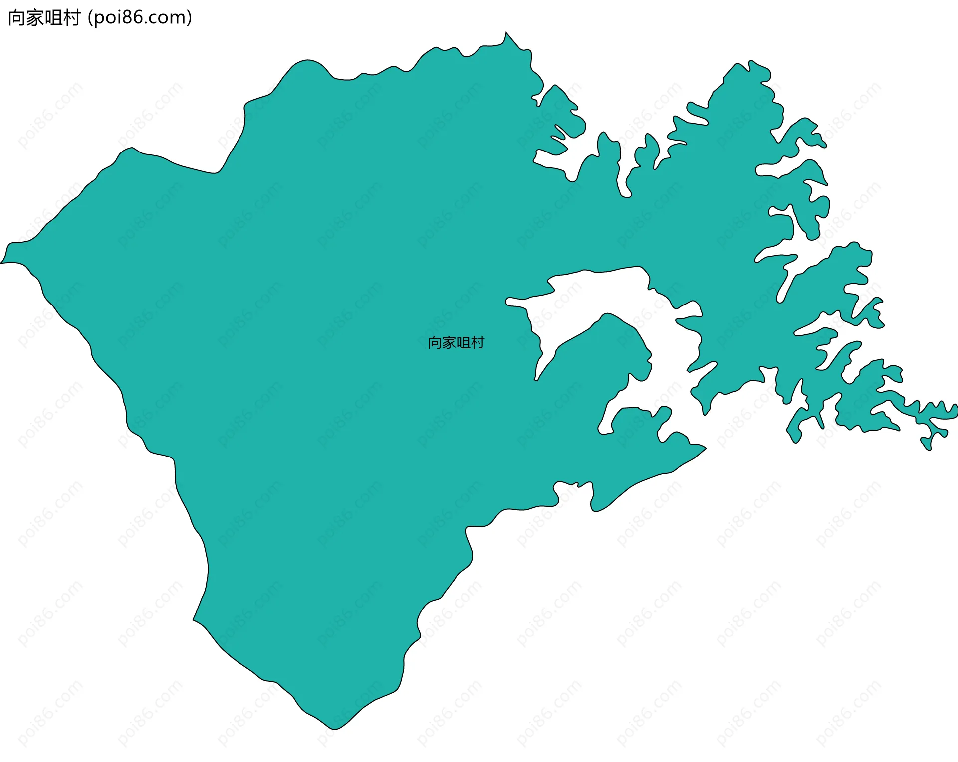 向家咀村边界地图