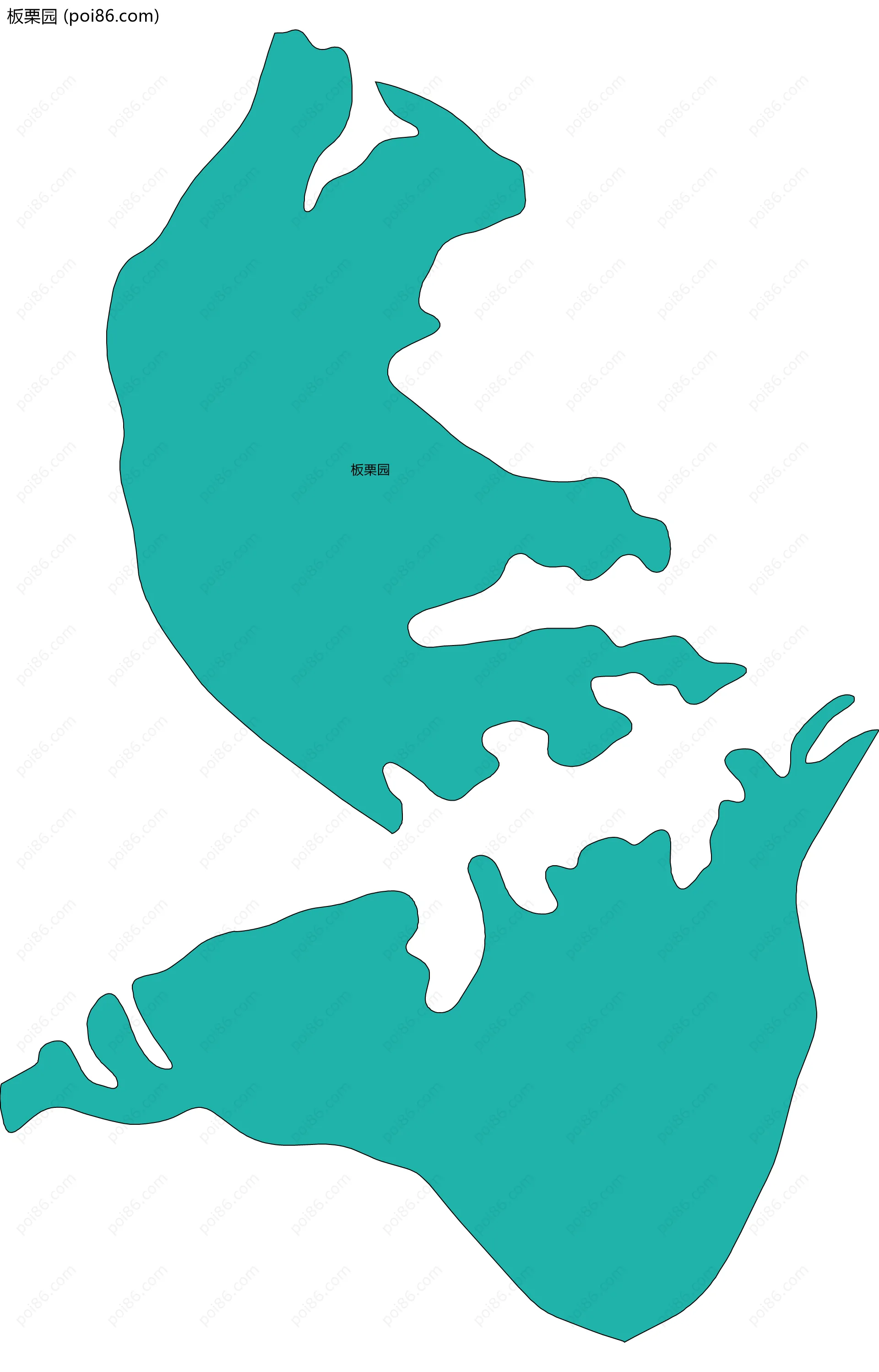 板栗园边界地图