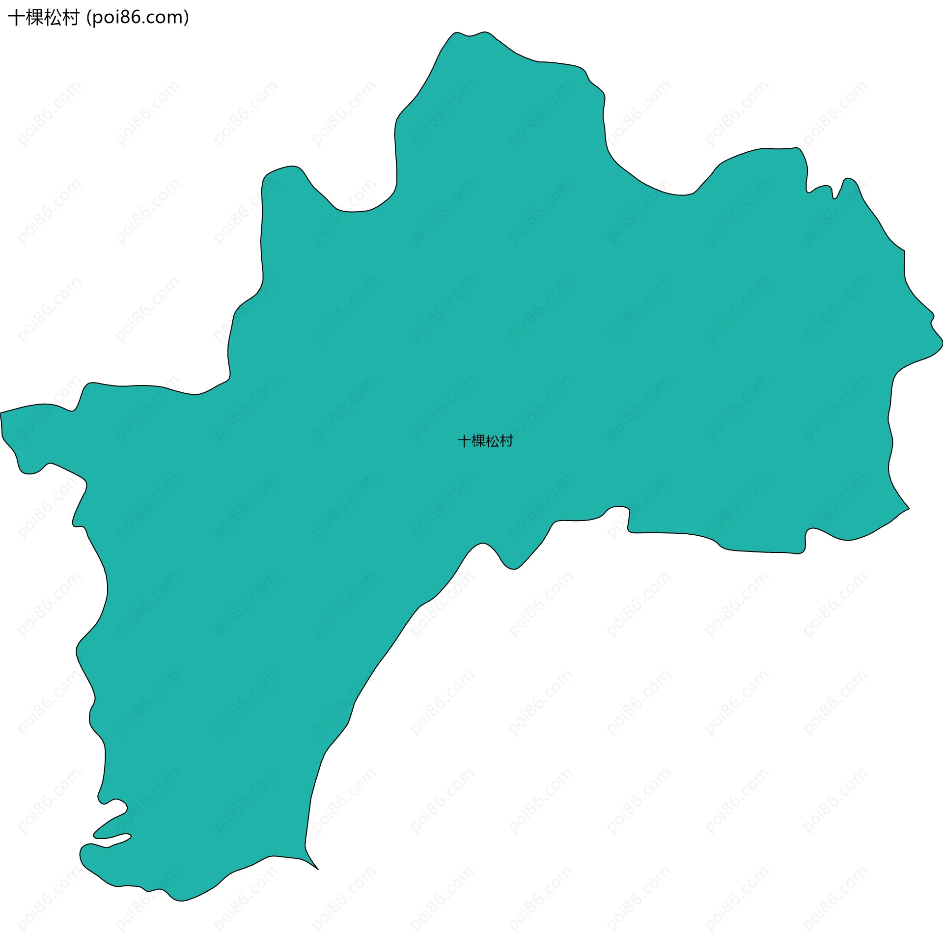 十棵松村边界地图