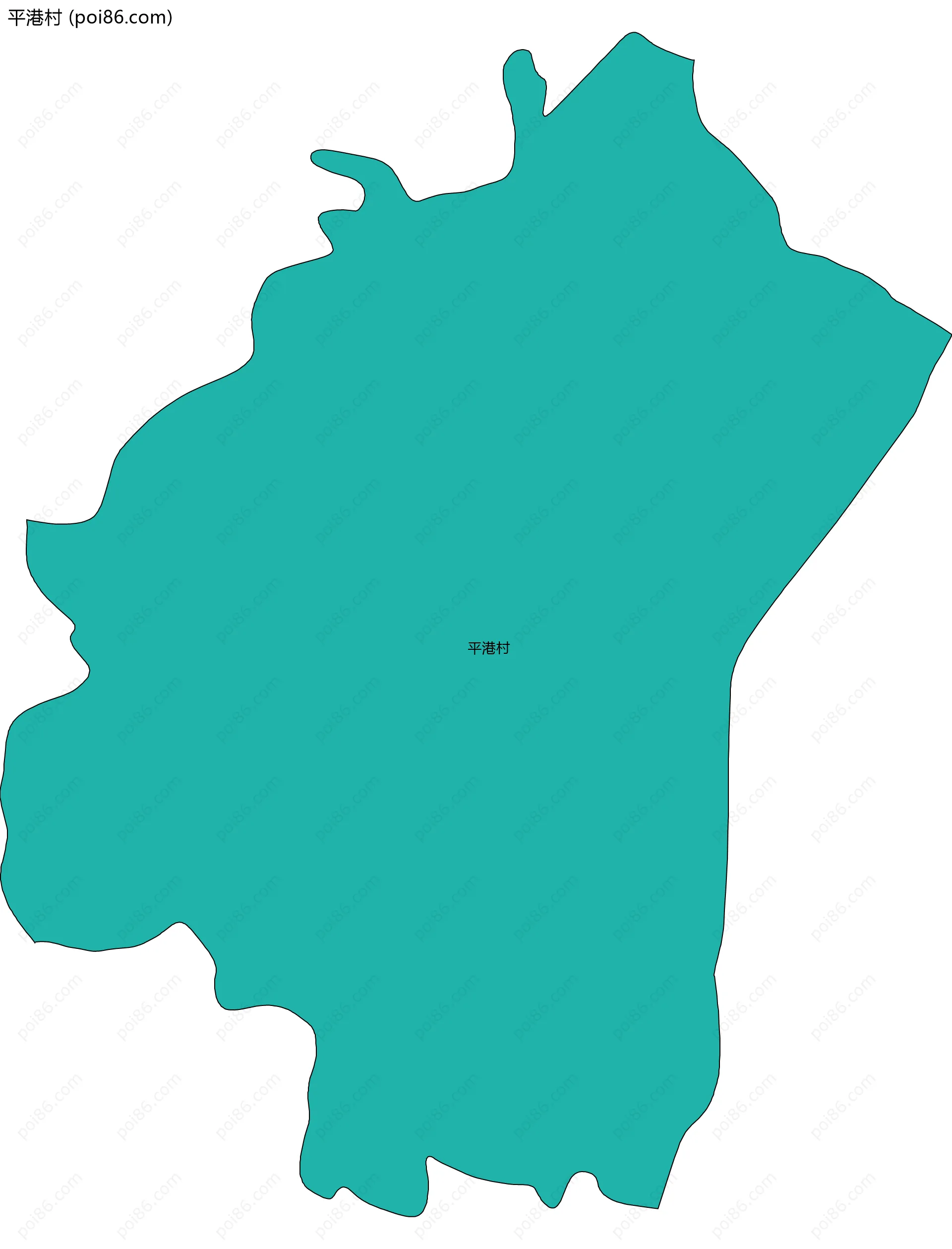 平港村边界地图