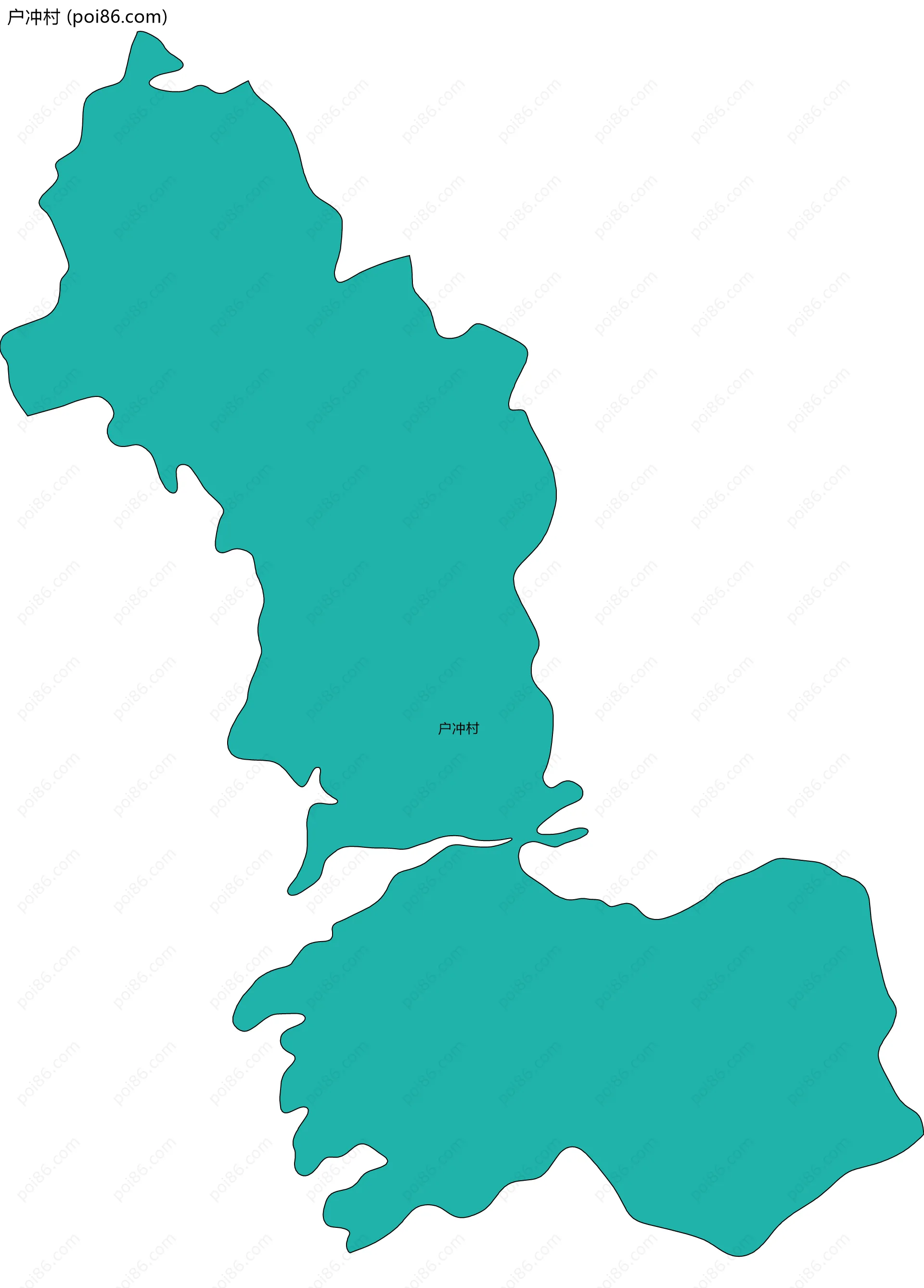 户冲村边界地图