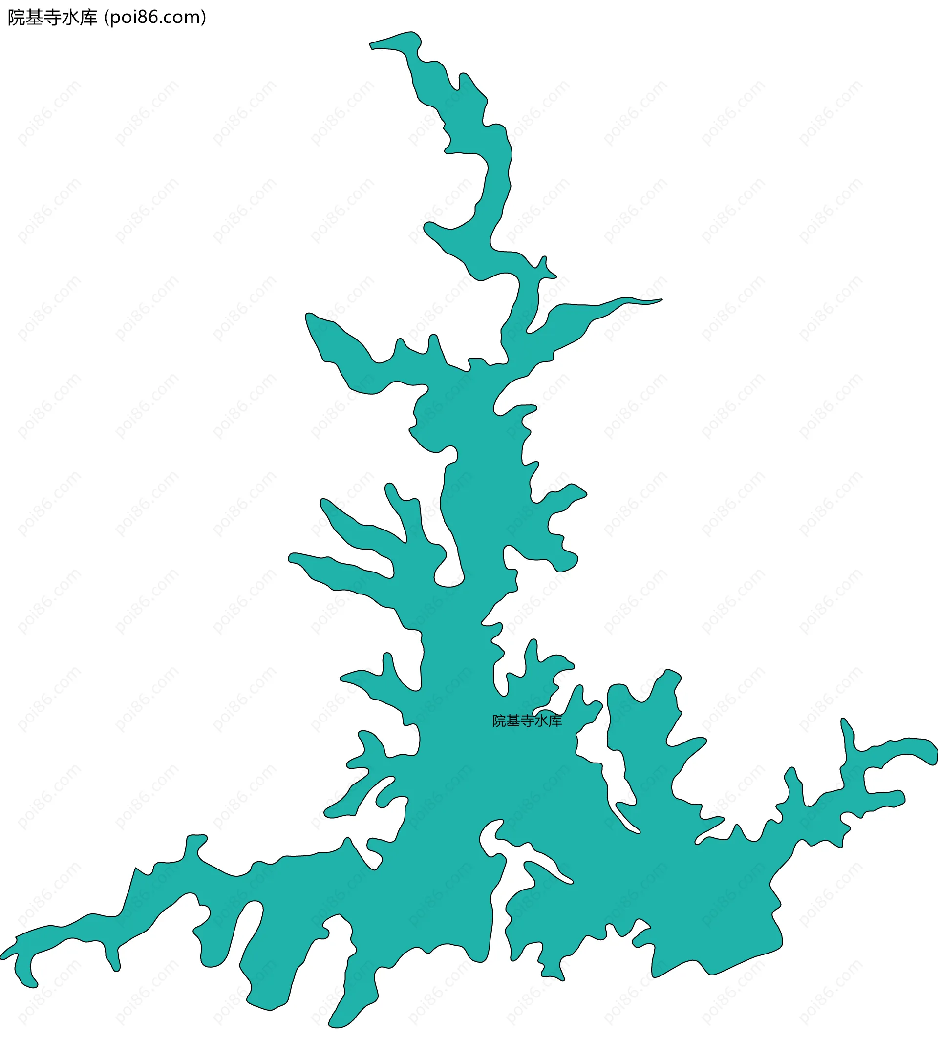 院基寺水库边界地图