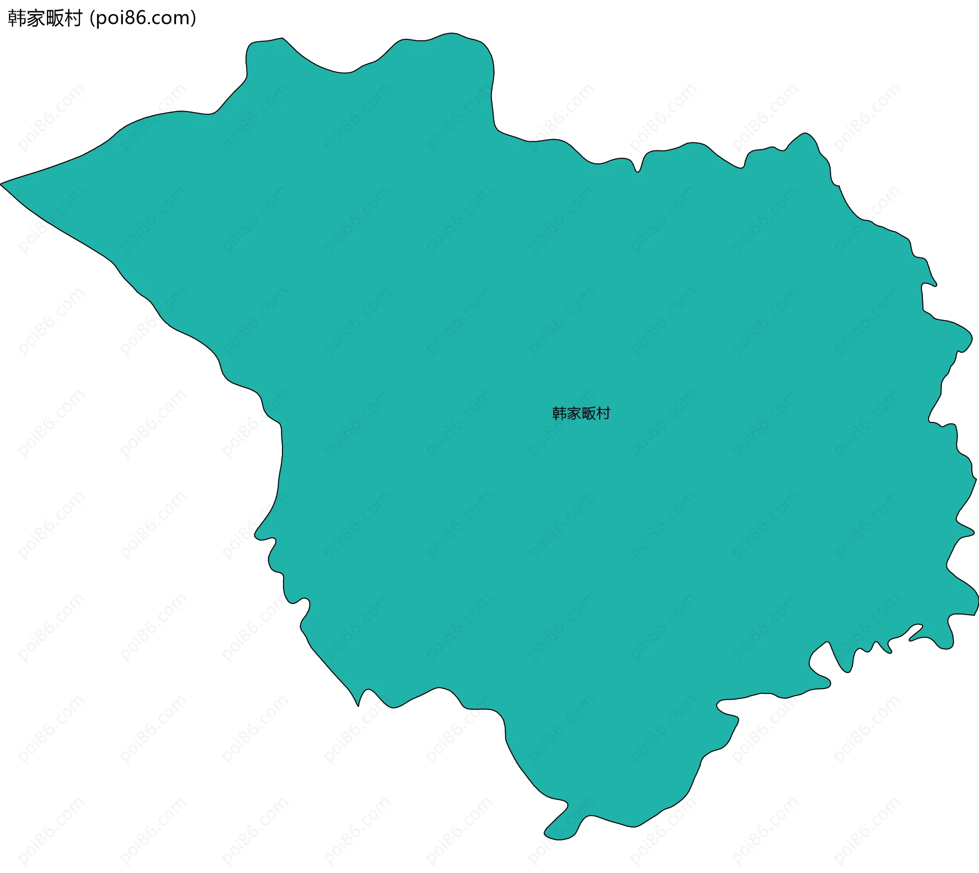 韩家畈村边界地图