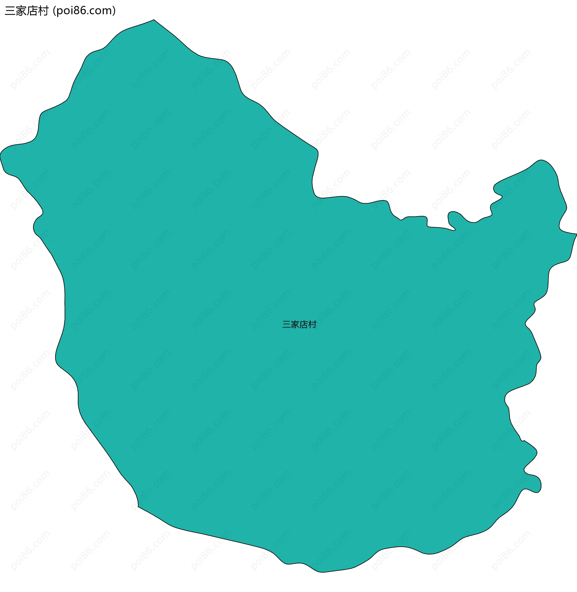 三家店村边界地图